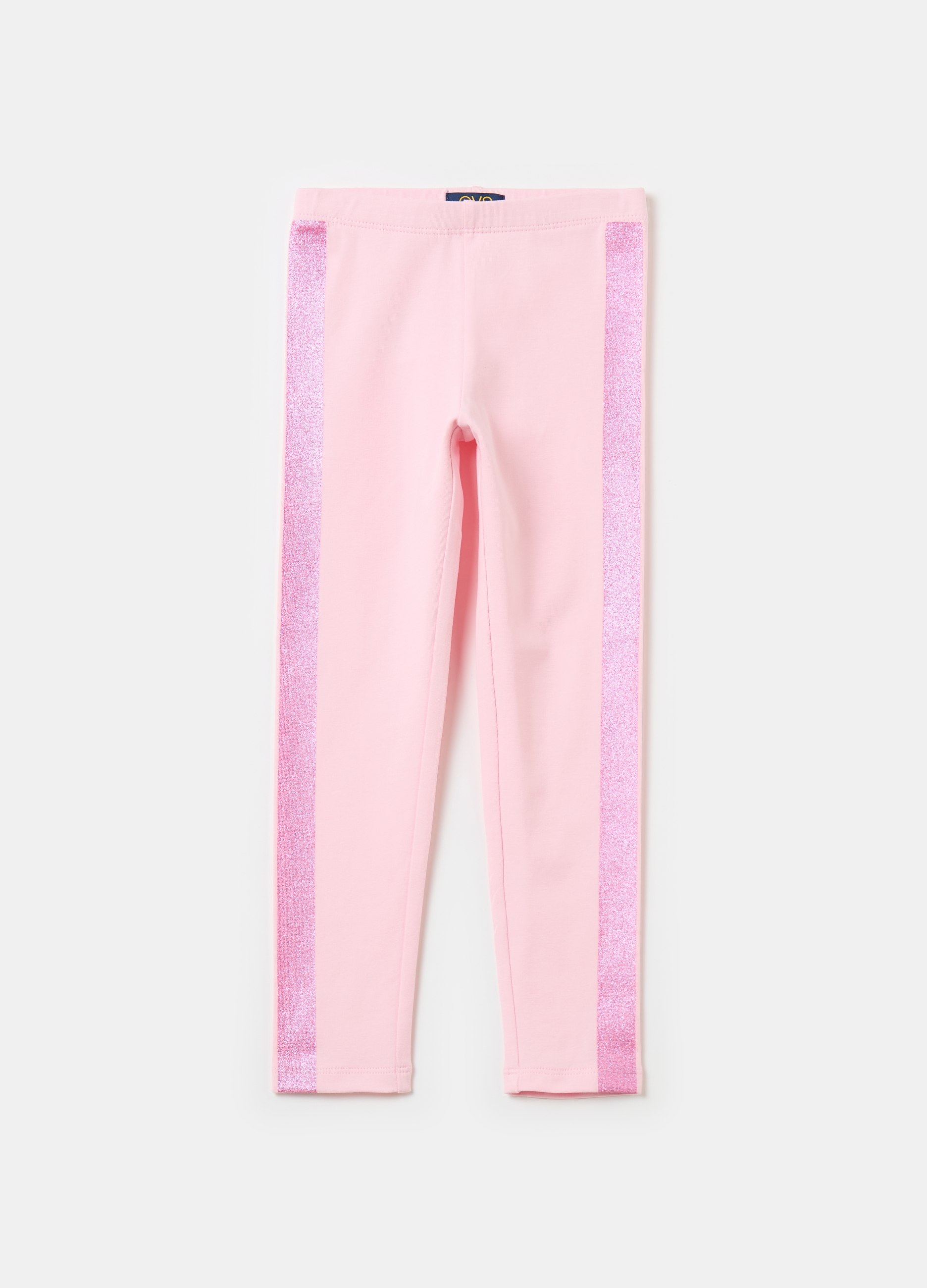 OVS, Leggings In Cotone Stretch, Bambina, Rosa, Taglia: 4-5