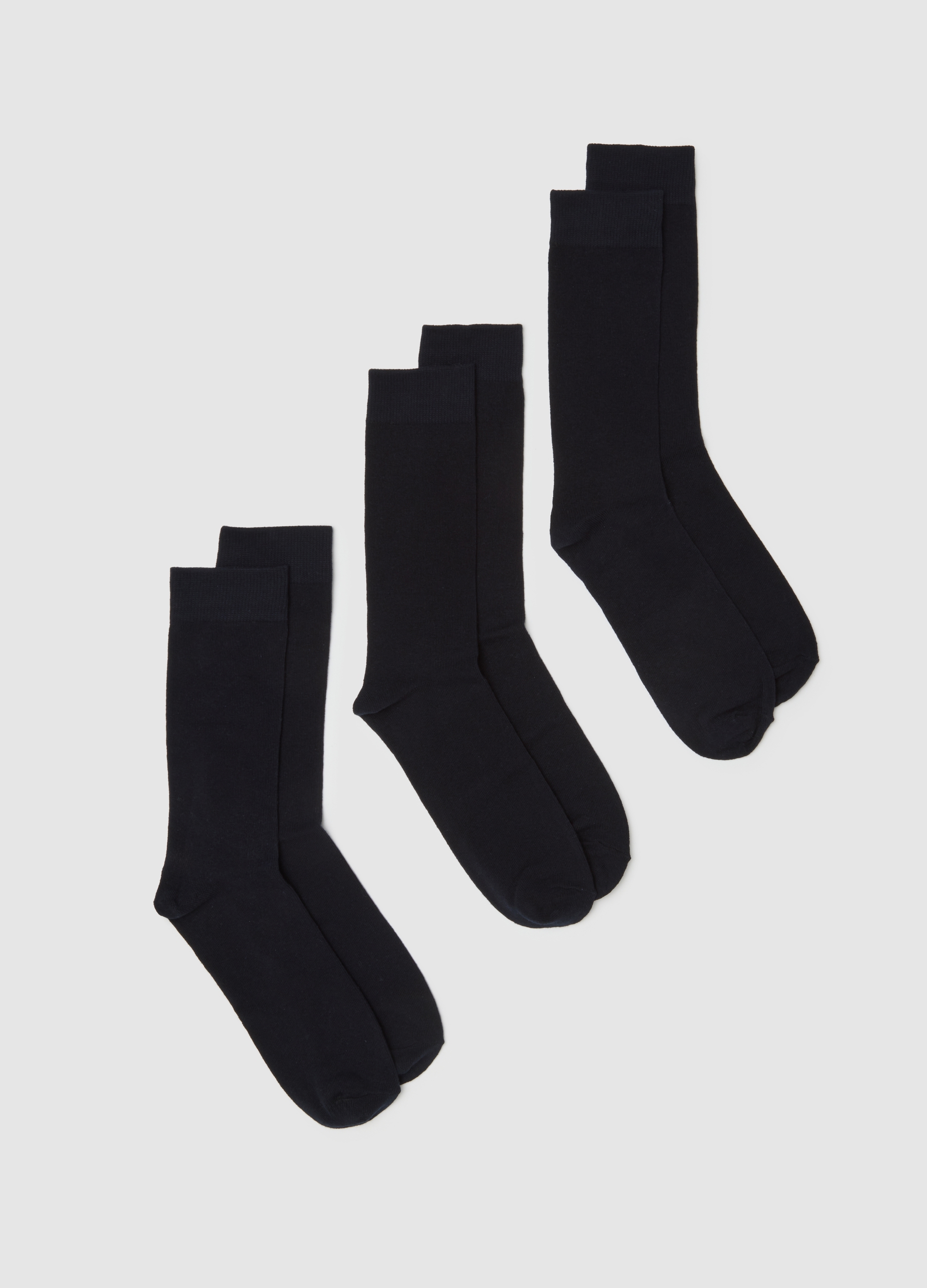 Tripack De Calcetines En Mezcla De Algodón Azul, Hombre, Azul oscuro, Talla: 38/42