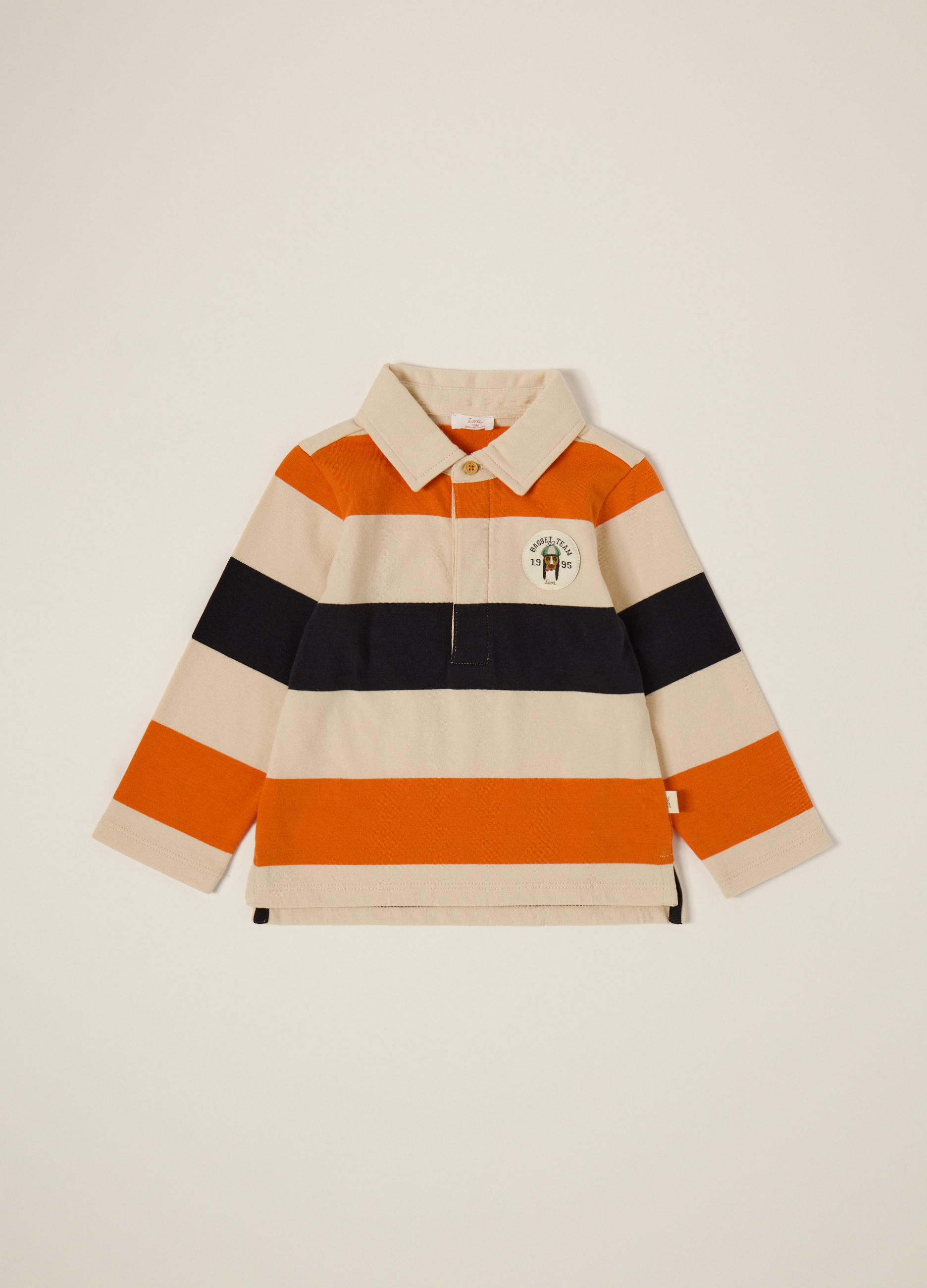 IANA, Polo A Maniche Lunghe In Cotone Beige, Neonato, Multicolor, Taglia: 6