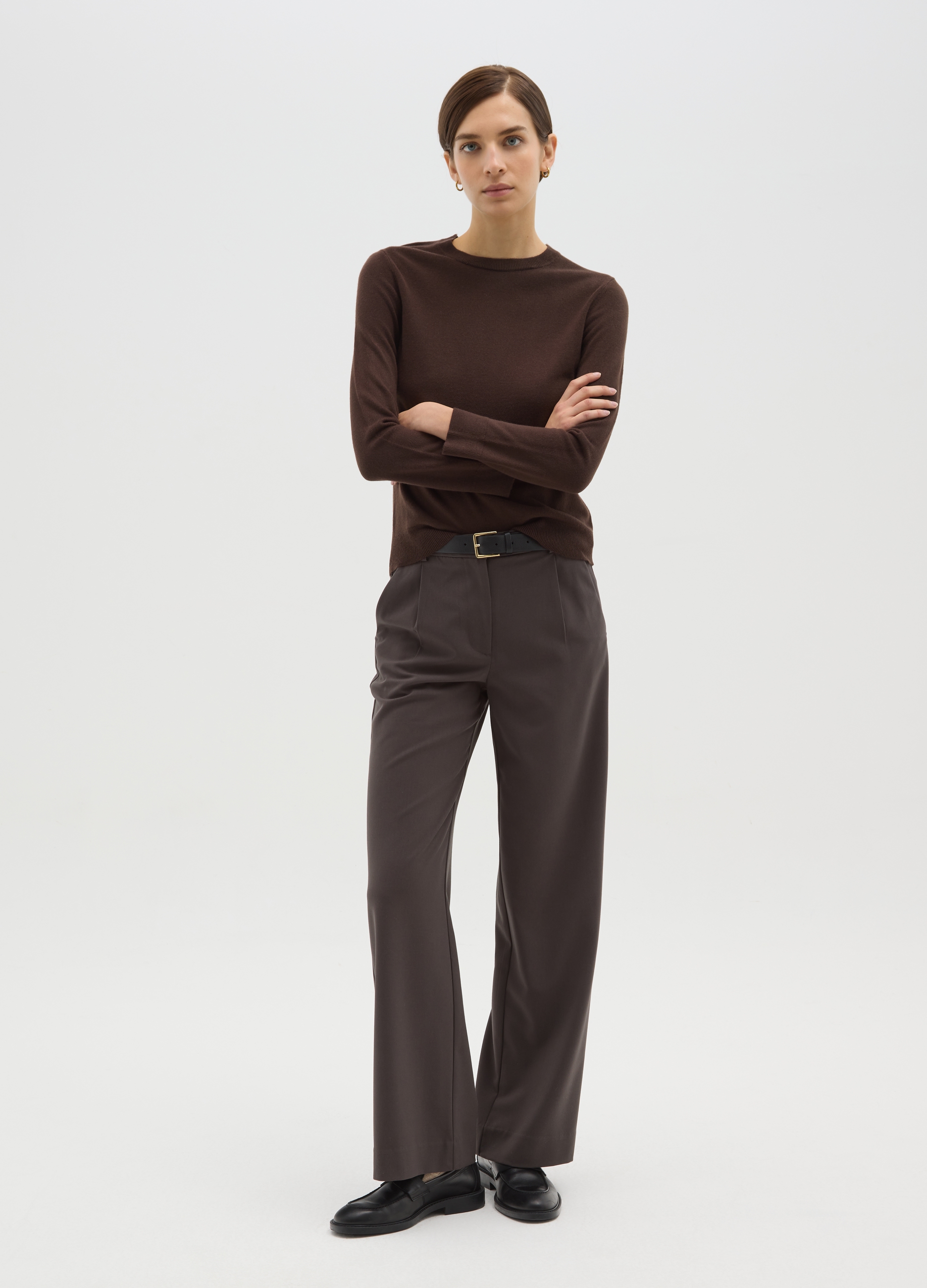 OVS, Maglia A Girocollo Marrone Regular Fit, Donna, Marrone, Taglia: M