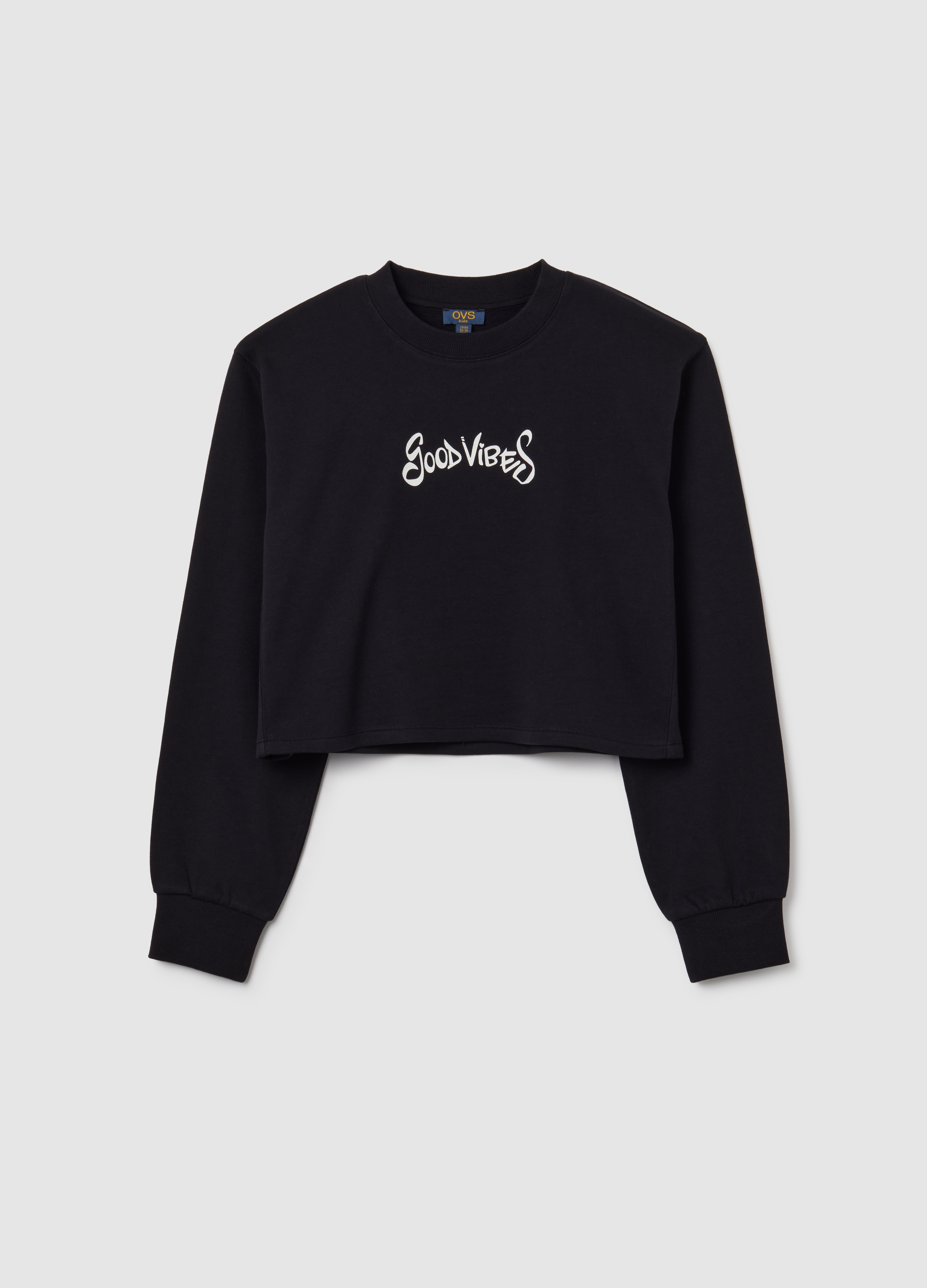 Felpa Da Ragazza In Puro Cotone Nero Regular Fit, Niña, Gunmetal, Talla: 13-14