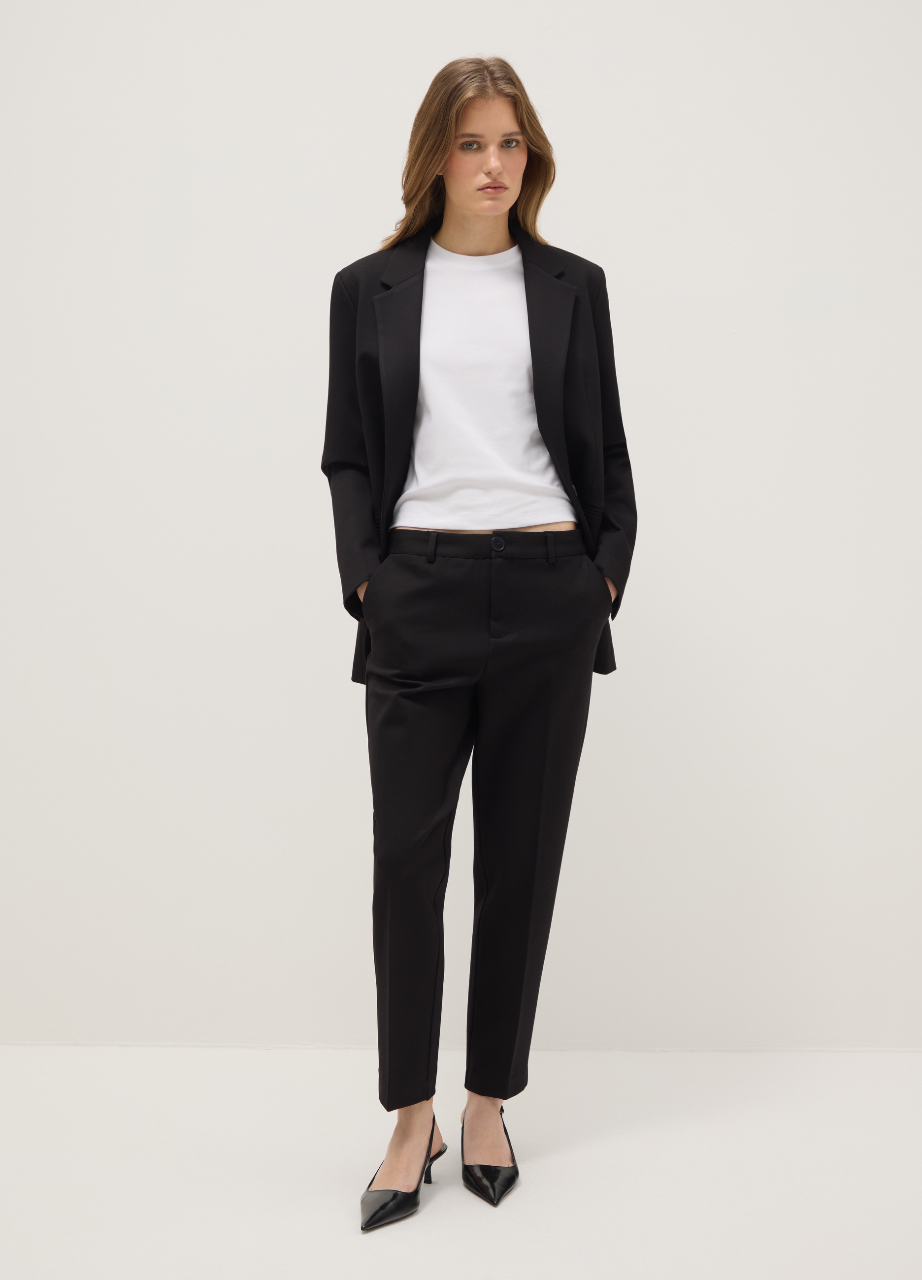 OVS, Pantaloni Chino Neri Slim Fit, Donna, Nero, Taglia: XS