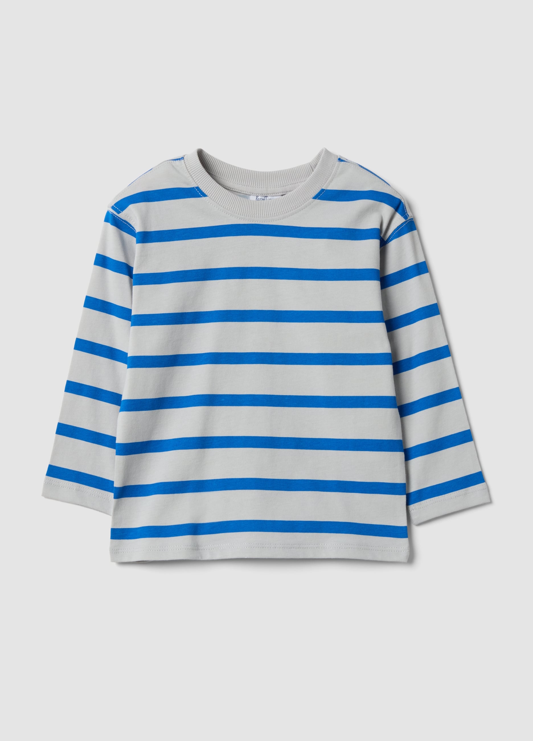 FAGOTTINO, T-shirt Over Multicolor A Righe In Puro Cotone Organico Per Bimbo, Bambino, Multicolor, Taglia: 30-36