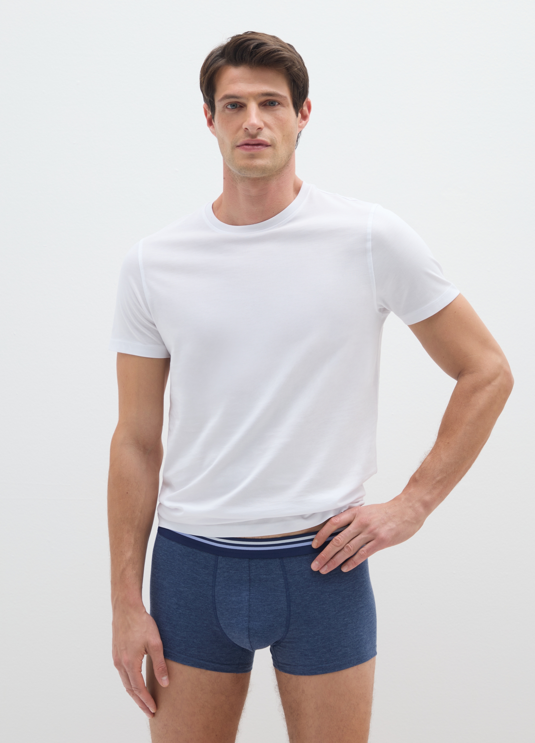 OVS, Tripack Boxer In Cotone Elasticizzato Multicolor Regular Fit, Uomo, Multicolor, Taglia: M