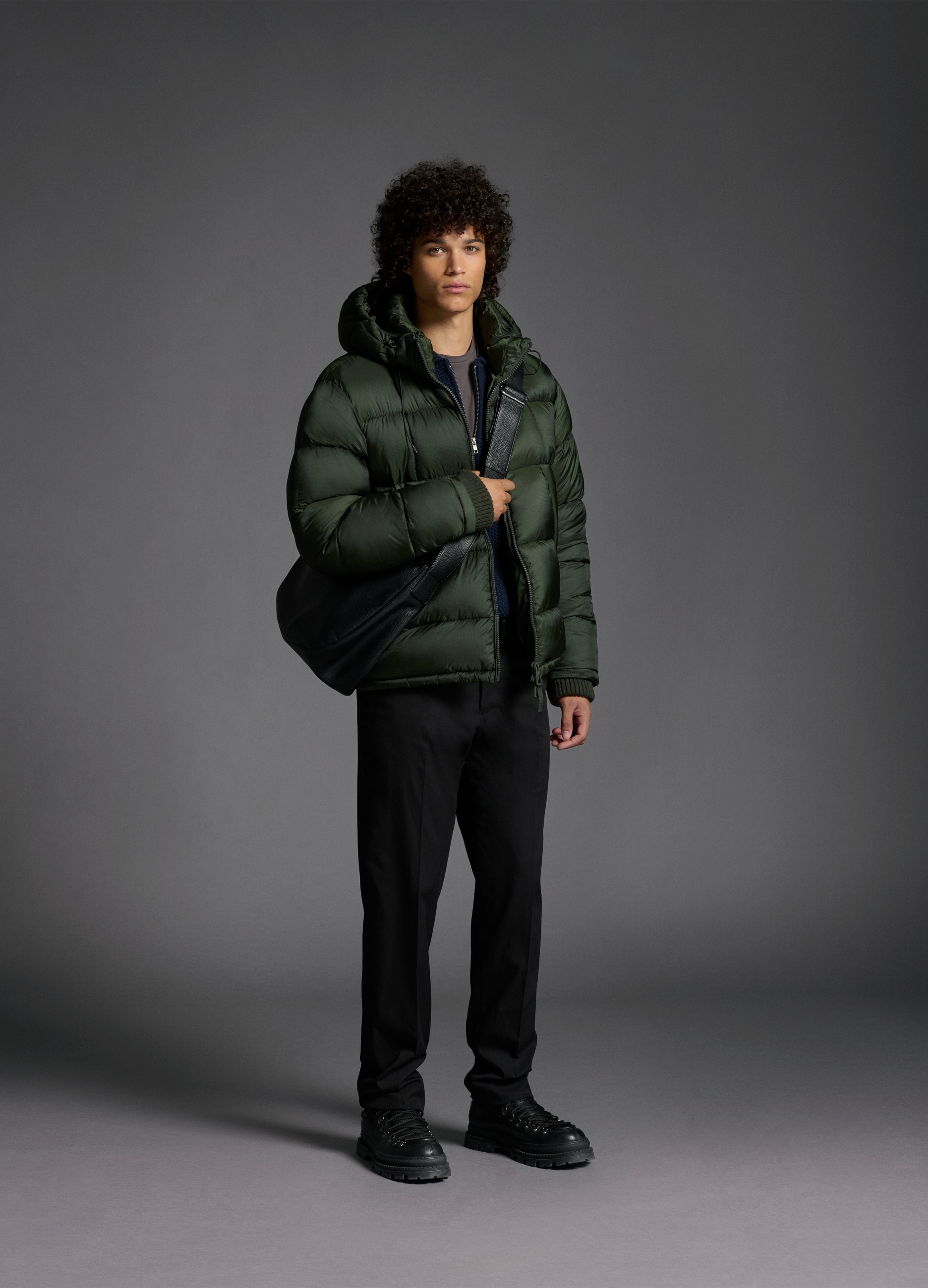 OVS, Piumino The Iconic Puffer Verde Scuro Con Cappuccio Removibile, Uomo, Verde, Taglia: S