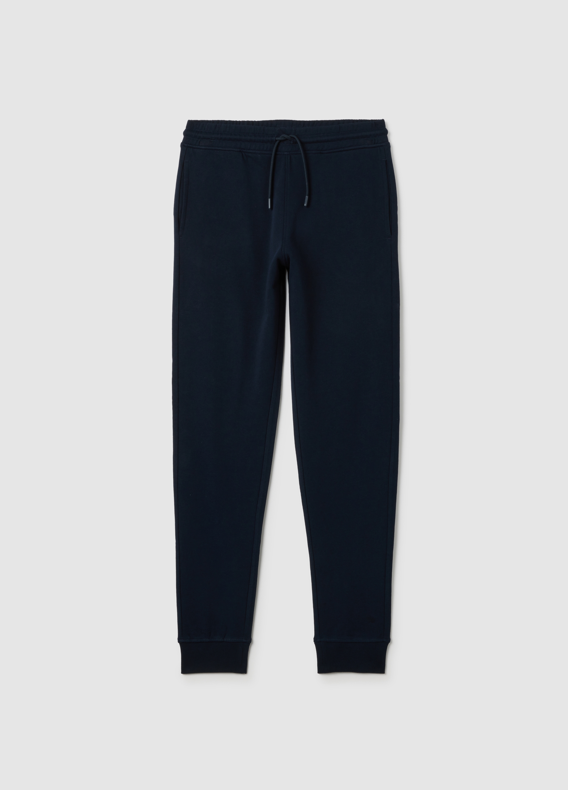 Pantalones Jogger Azules Para Chicos En Puro Algodón, Ajuste Regular, Niño, Azul oscuro, Talla: 14-15