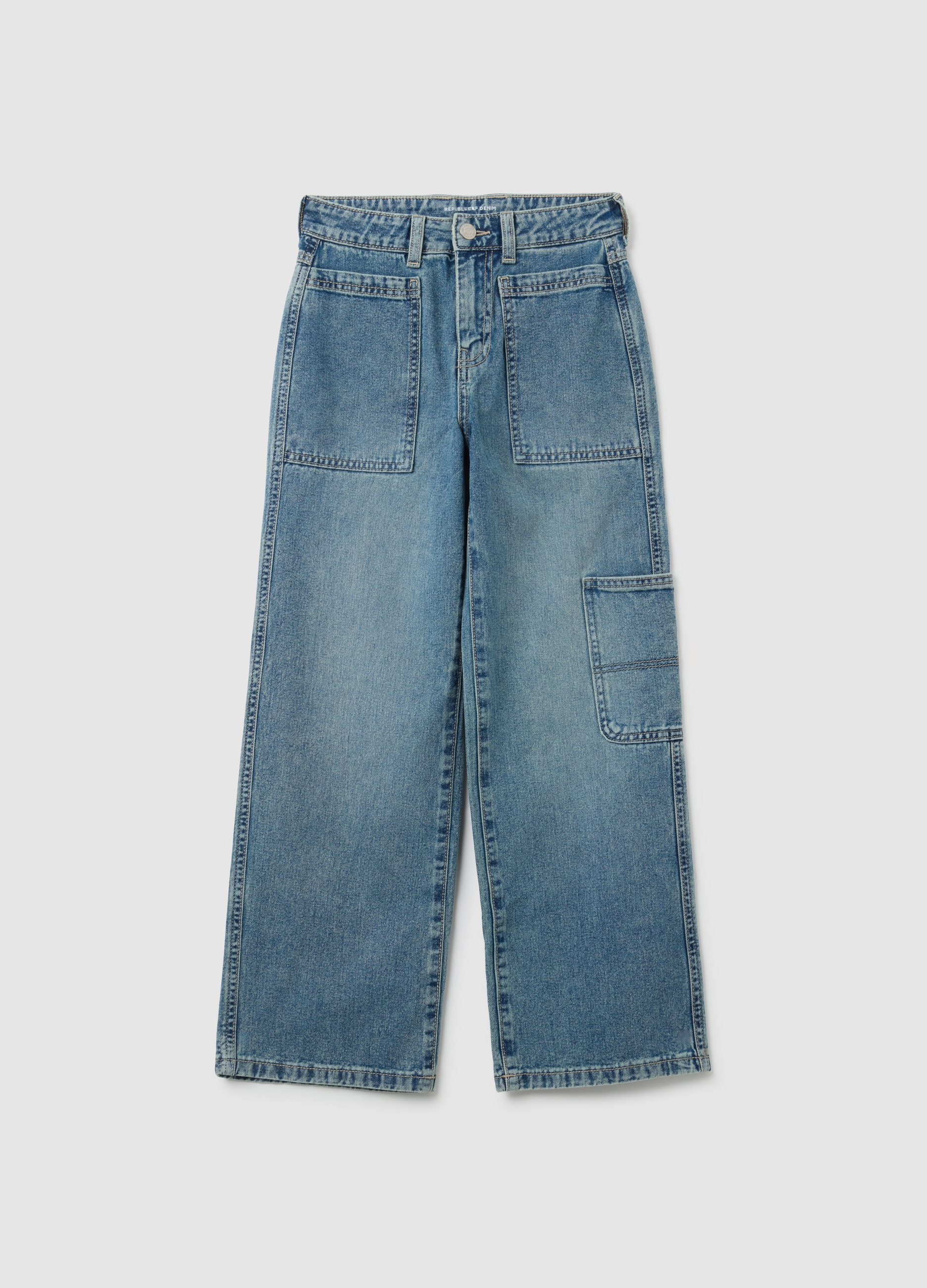 OVS, Mädchen Skater-jeans Aus Reinem Baumwoll-denim, Mädchen, Blau, Größe: 10-11