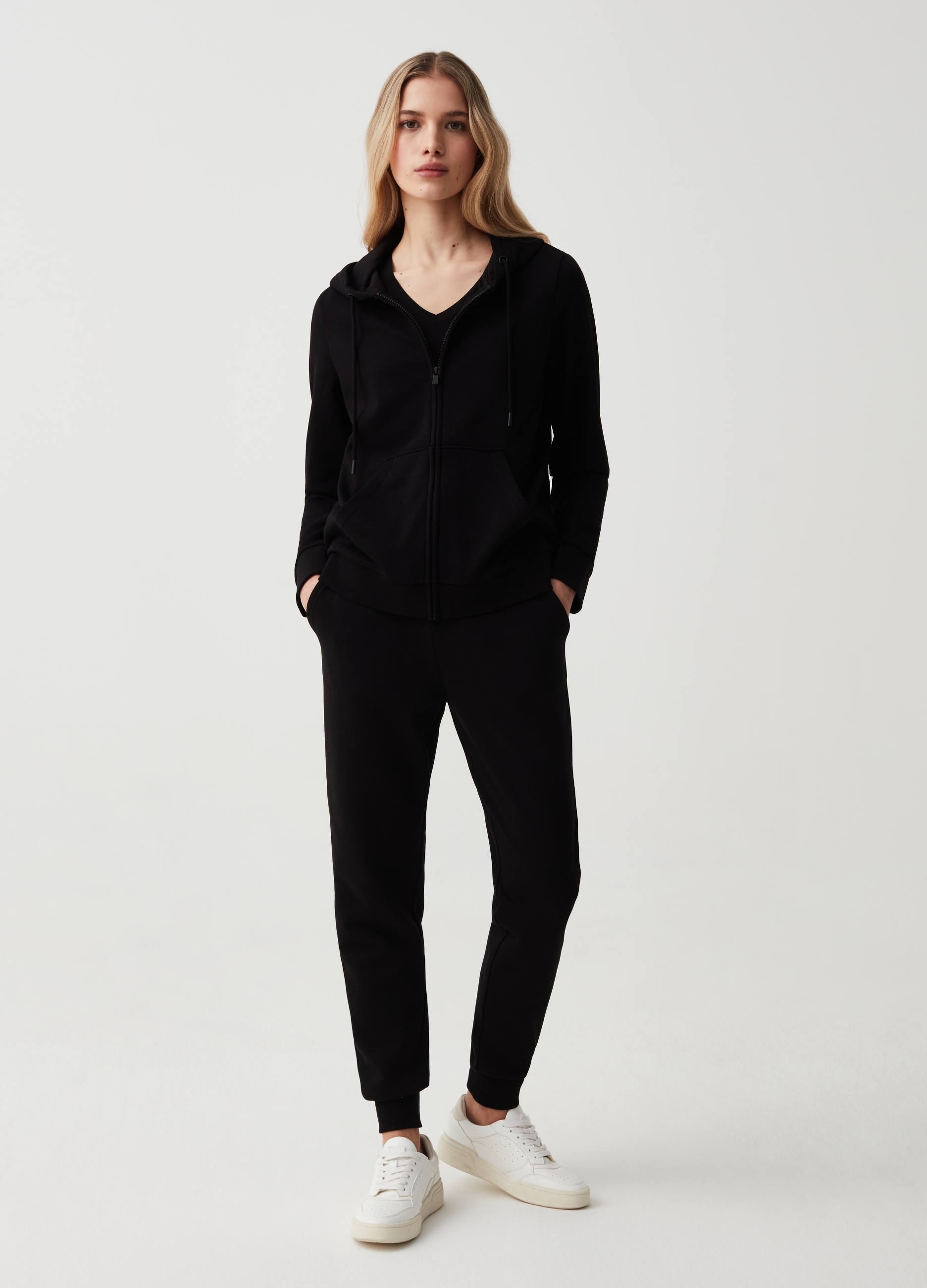 OVS , Joggers Essential In Felpa Con Coulisse, Donna, Nero, Taglia: 3XL