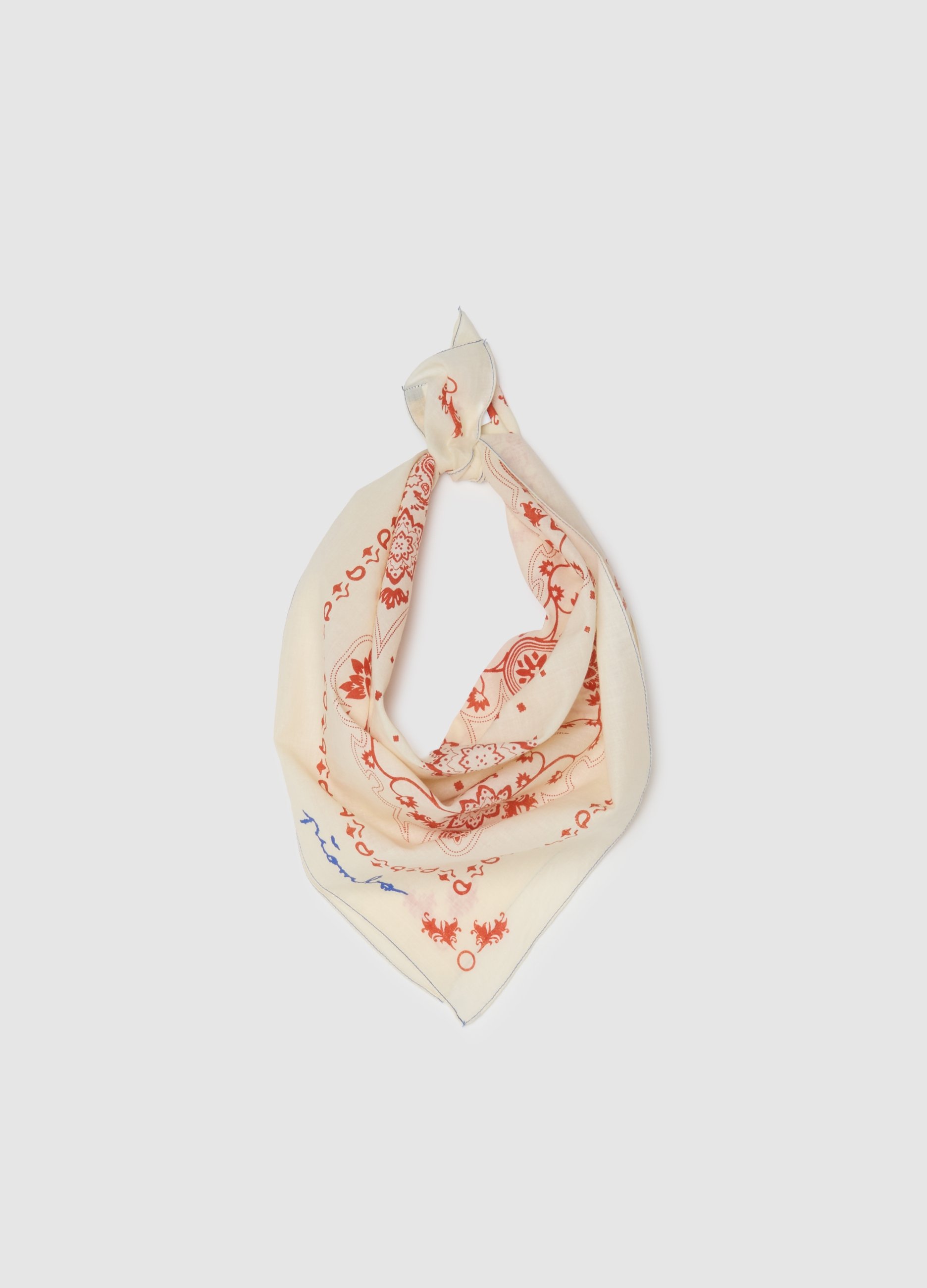 PIOMBO, Bandana Azul De Algodón Y Lyocell Ajuste Regular, Hombre, Azul/Blanco, Talla: FASUL