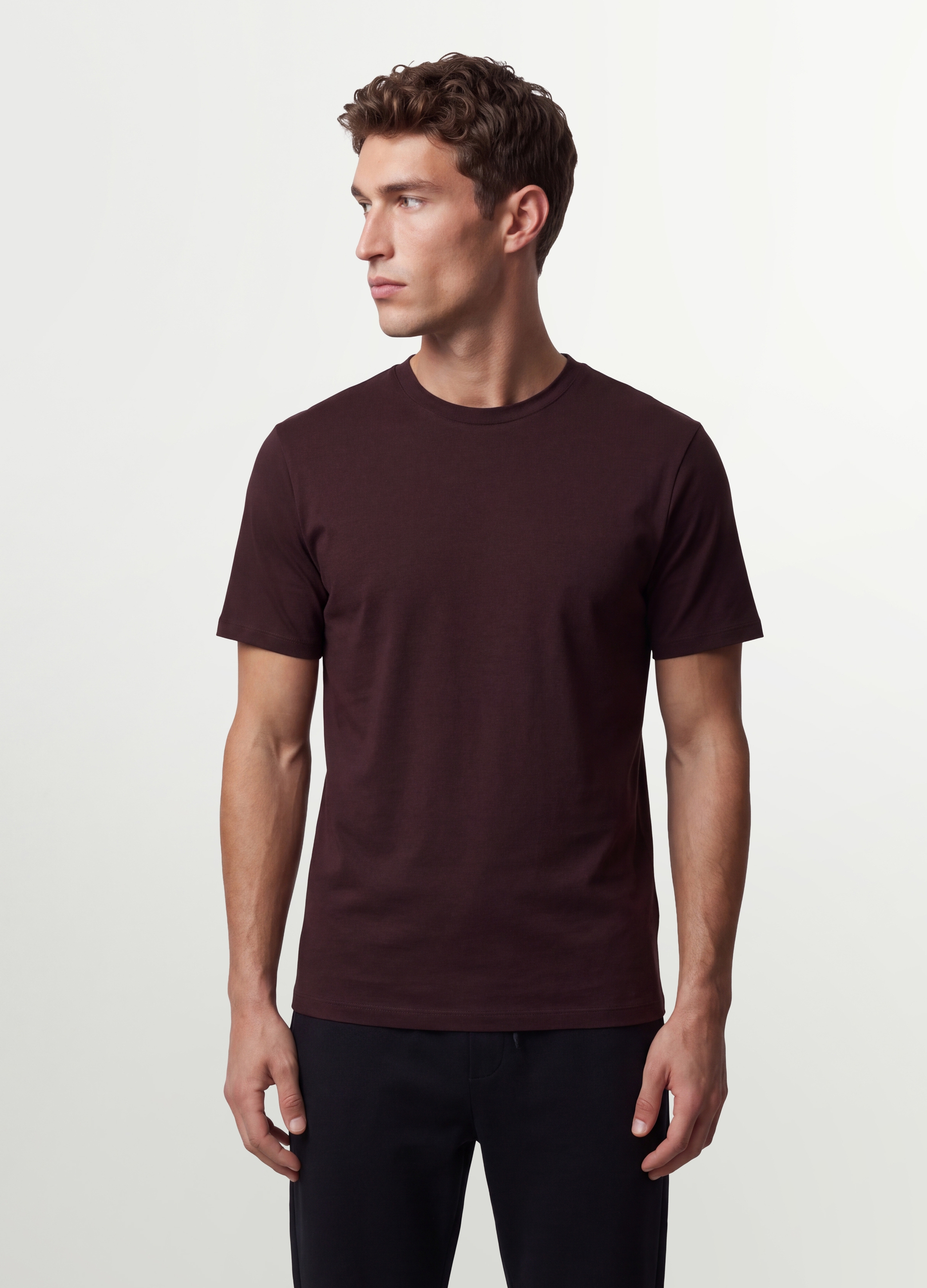 OVS, T-shirt Marrone In Cotone Organico A Maniche Corte Slim Fit, Uomo, Marrone, Taglia: XL