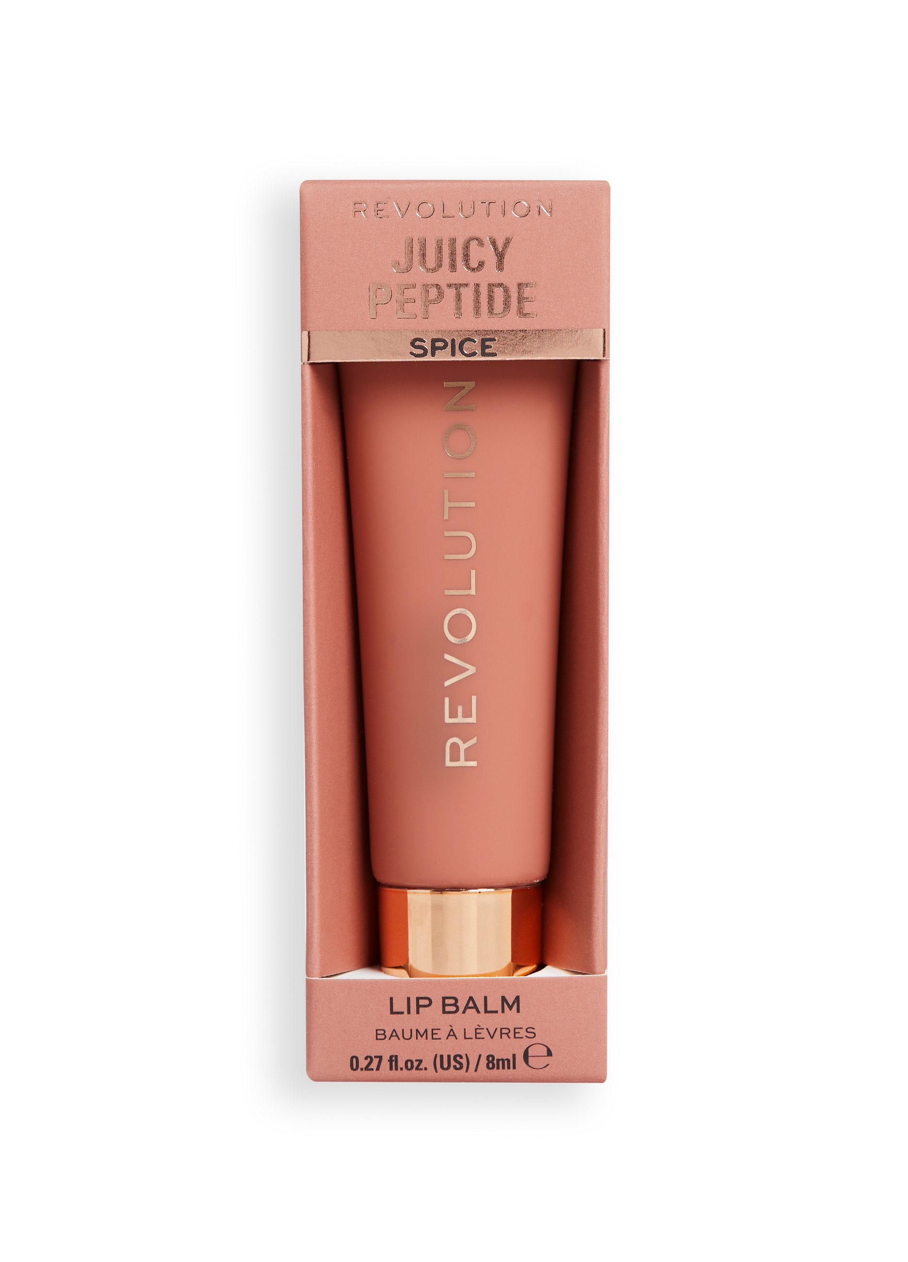 REVOLUTION, Revolution Juicy Peptide Balsamo Labbra Nude Spice, Donna, Bianco, Taglia: FASUL