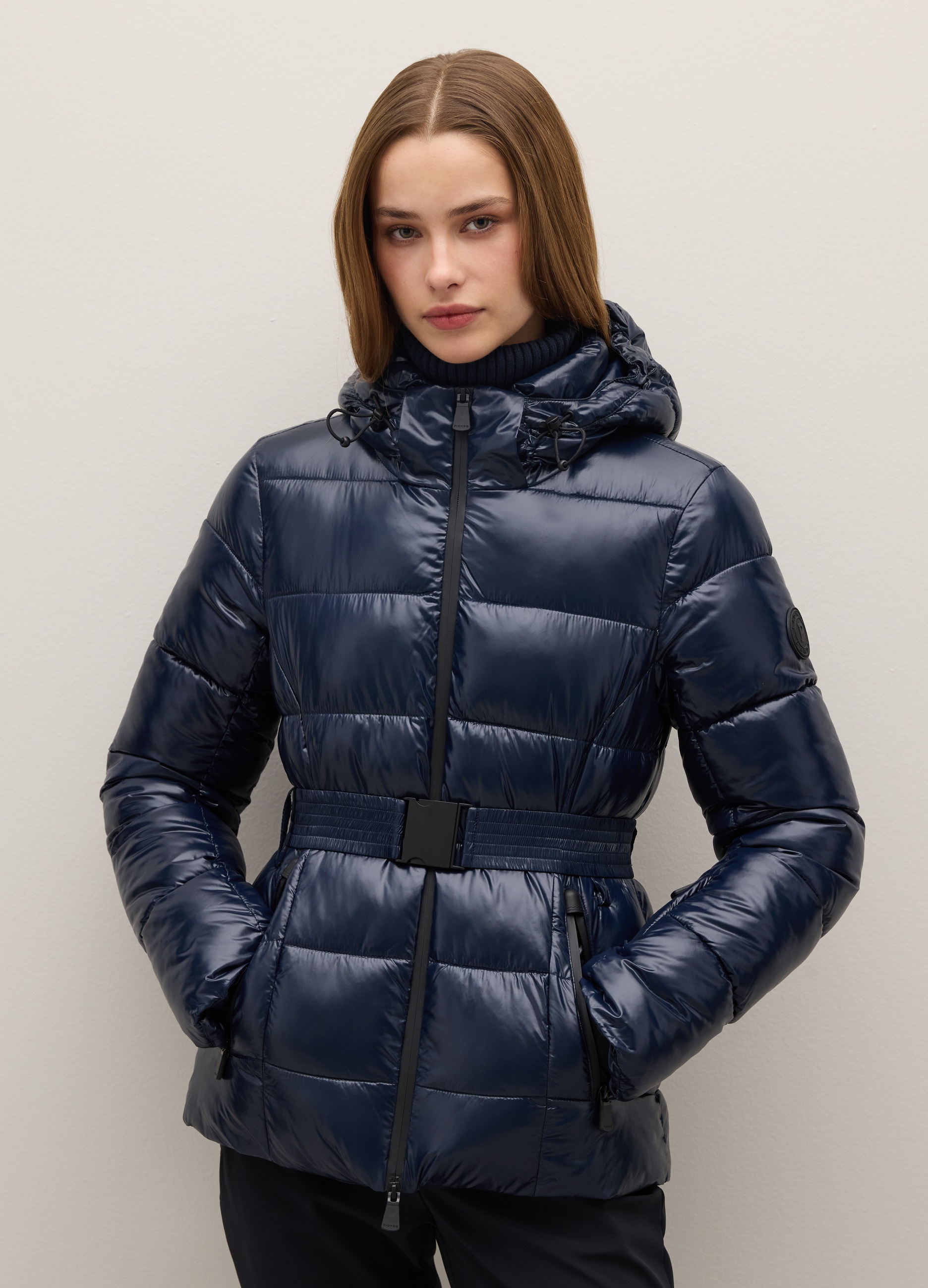 PIOMBO, Giacca Imbottita Da Sci Blu Water Repellent, Donna, Blu, Taglia: S