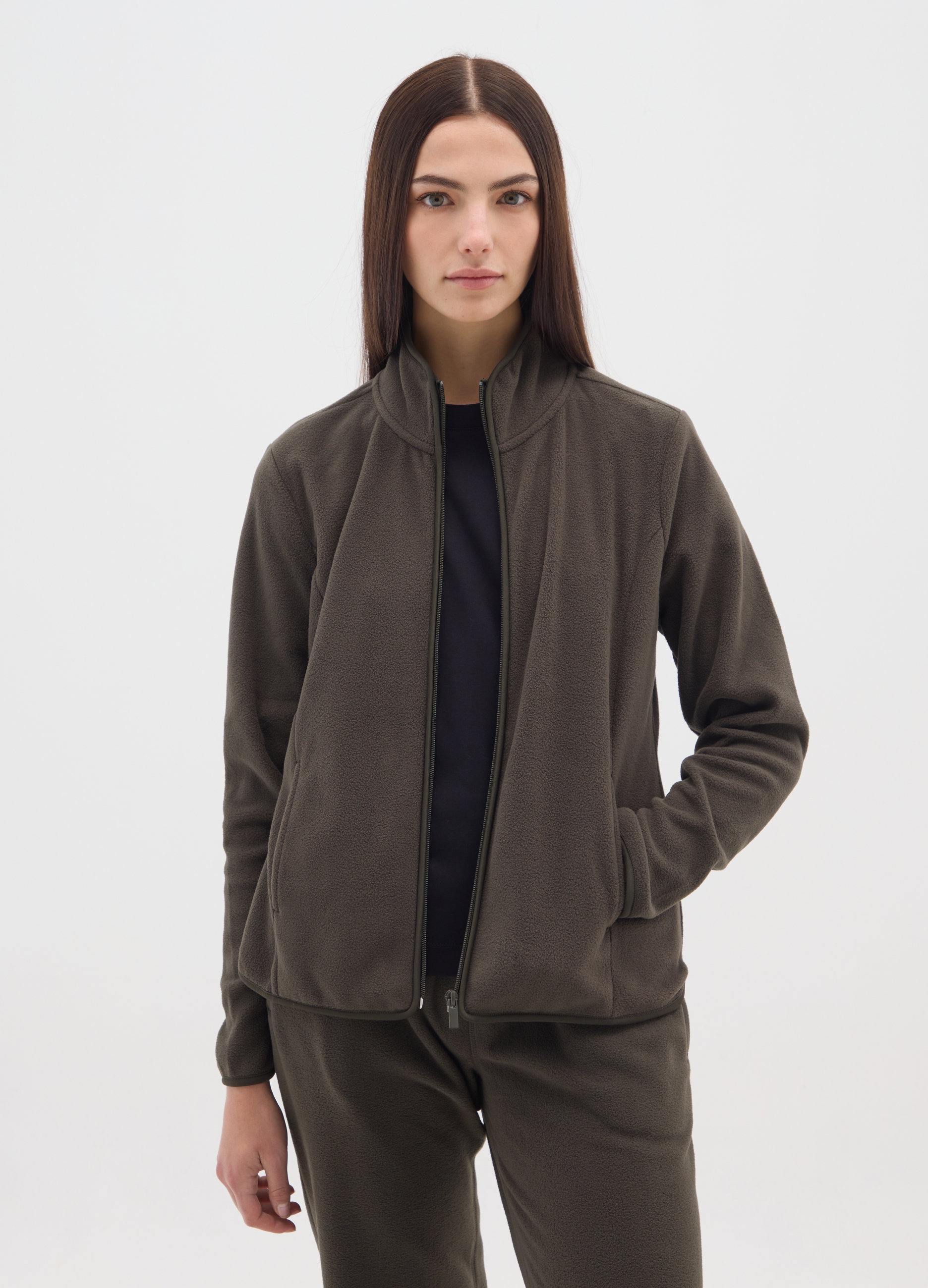 OVS, Felpa In Pile Rossa Vestibilità Fitted E Zip, Donna, Rosso, Taglia: M