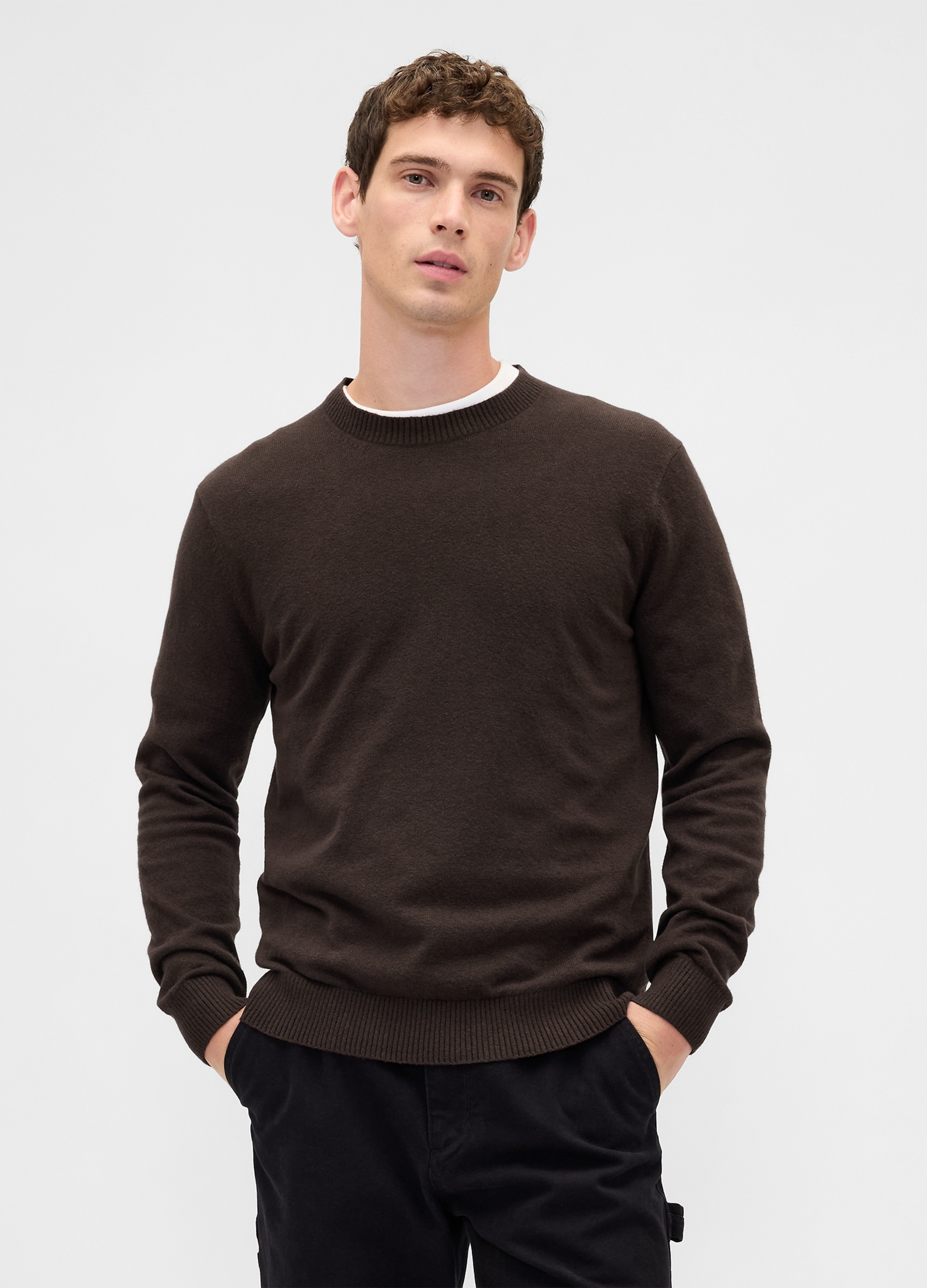 GAP, Maglione Cashsoft Girocollo In Misto Cotone, Uomo, Marrone, Taglia: XXL