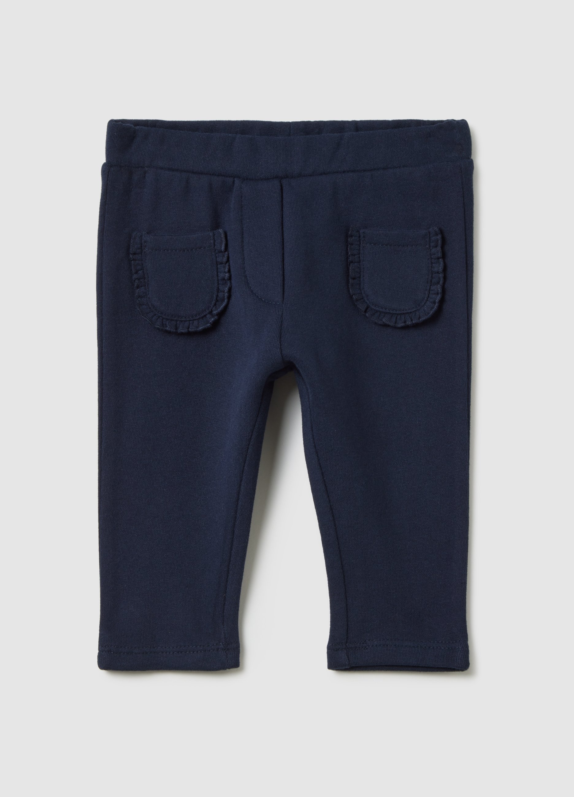 FAGOTTINO, Pantaloni Da Neonata In Puro Cotone Blu Regular Fit, Blu, Taglia: 3-6