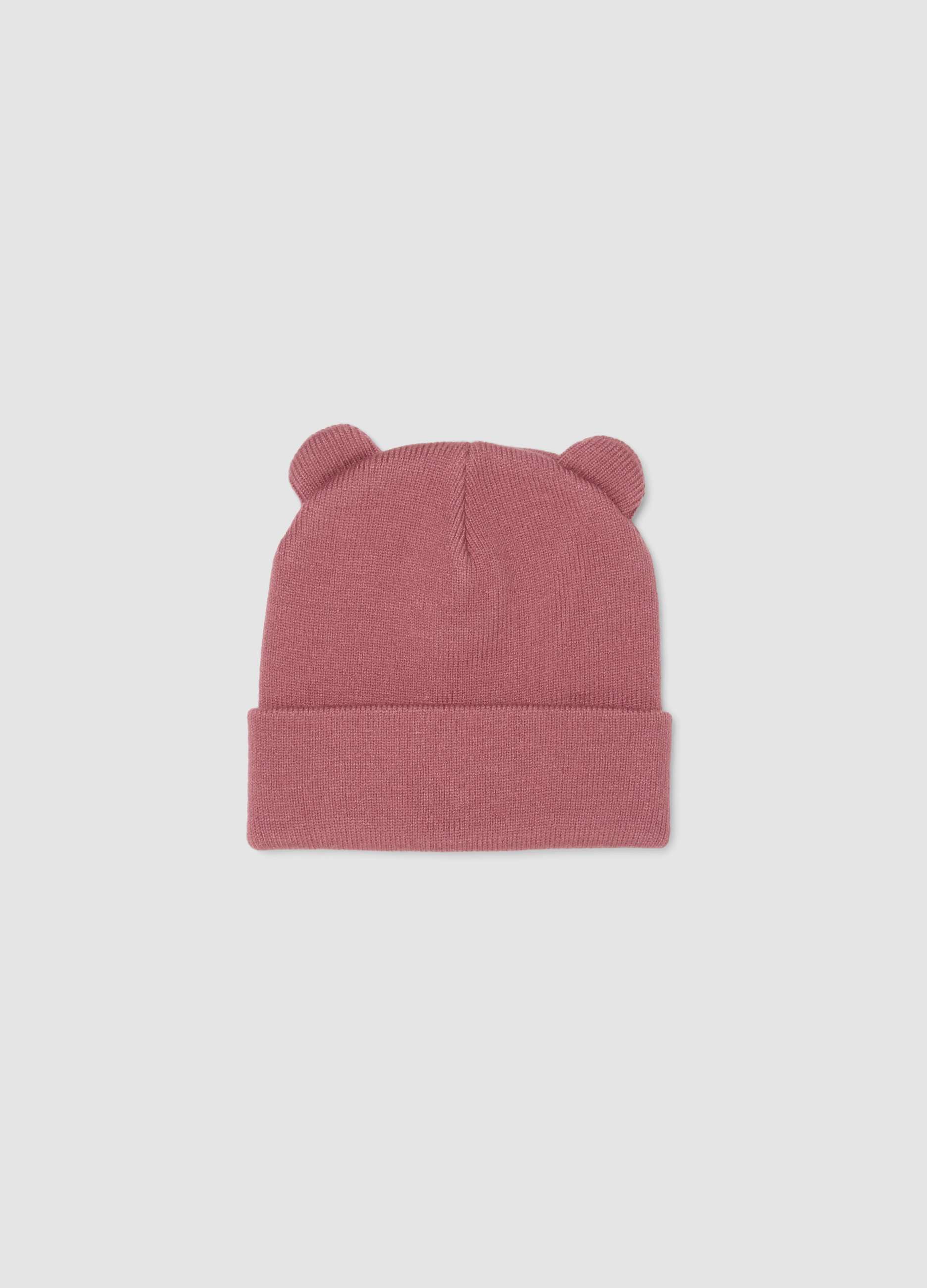 FAGOTTINO, Cappello Rosa In Misto Viscosa A Maglia Con Orecchie, Bambina, Rosa, Taglia: 50-52