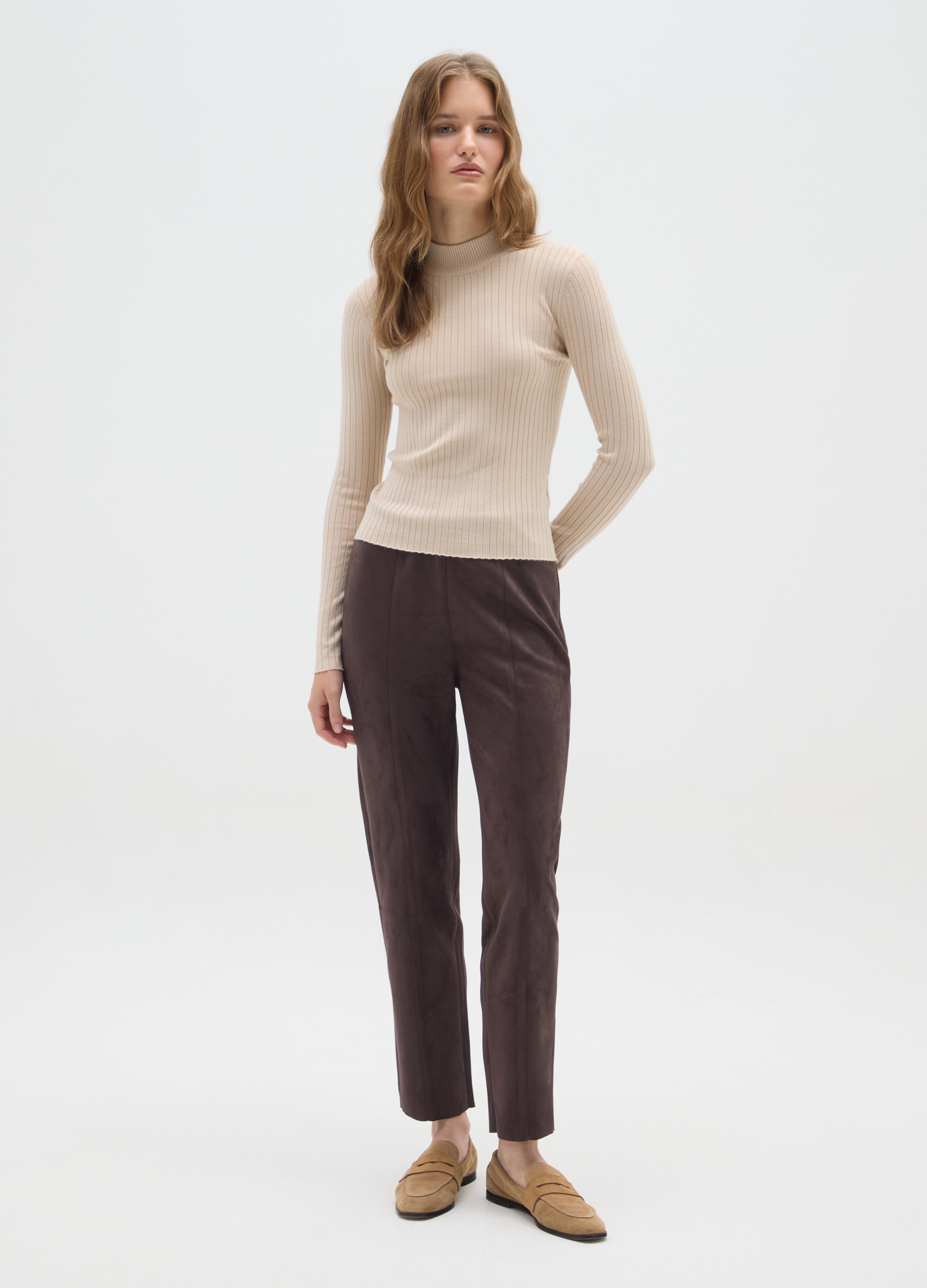 OVS, Leggings Marroni Slim Fit, Donna, Marrone, Taglia: S