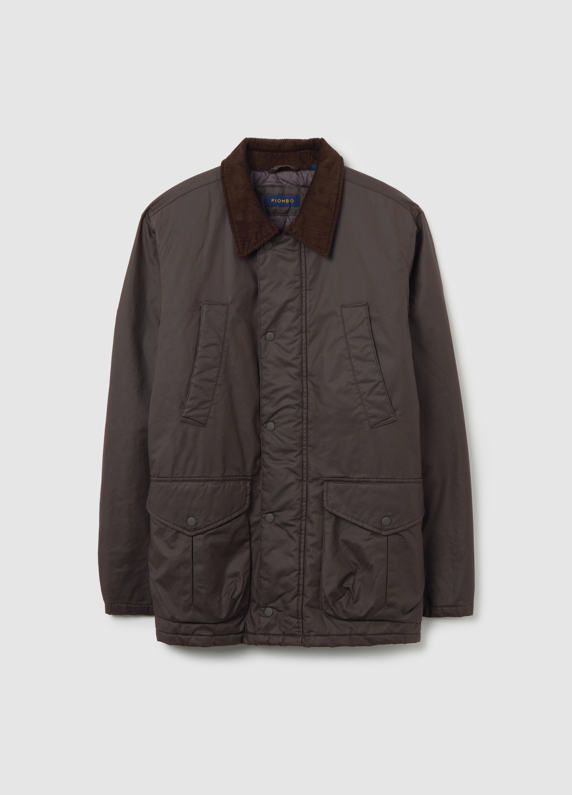 PIOMBO, Chaqueta Acolchada Azul Con Botones A Presión, Hombre, Negro, Talla: M