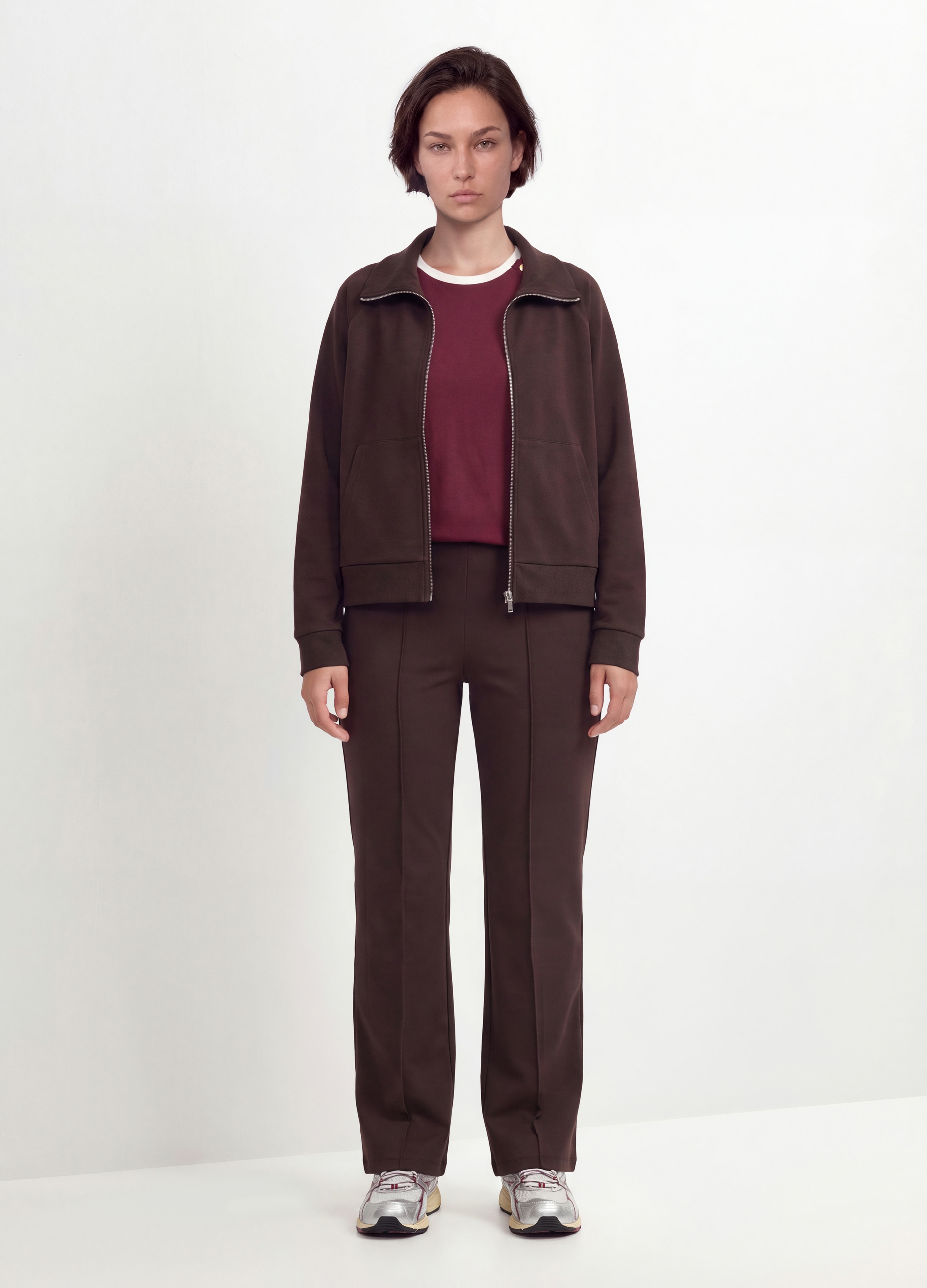 MYA, Felpa Marrone In Viscosa Elasticizzata Con Dolcevita Regular Fit, Donna, Marrone, Taglia: XXL