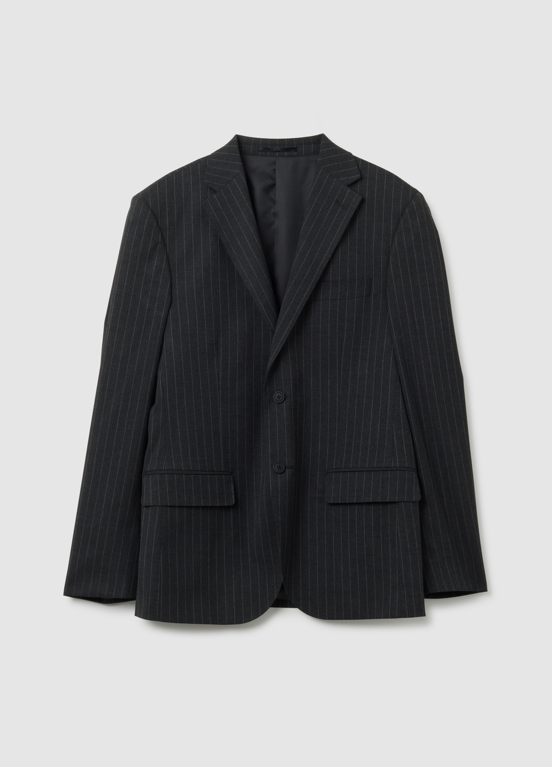 Traje De Tejido Elástico Negro, Hombre, Gunmetal, Talla: 56