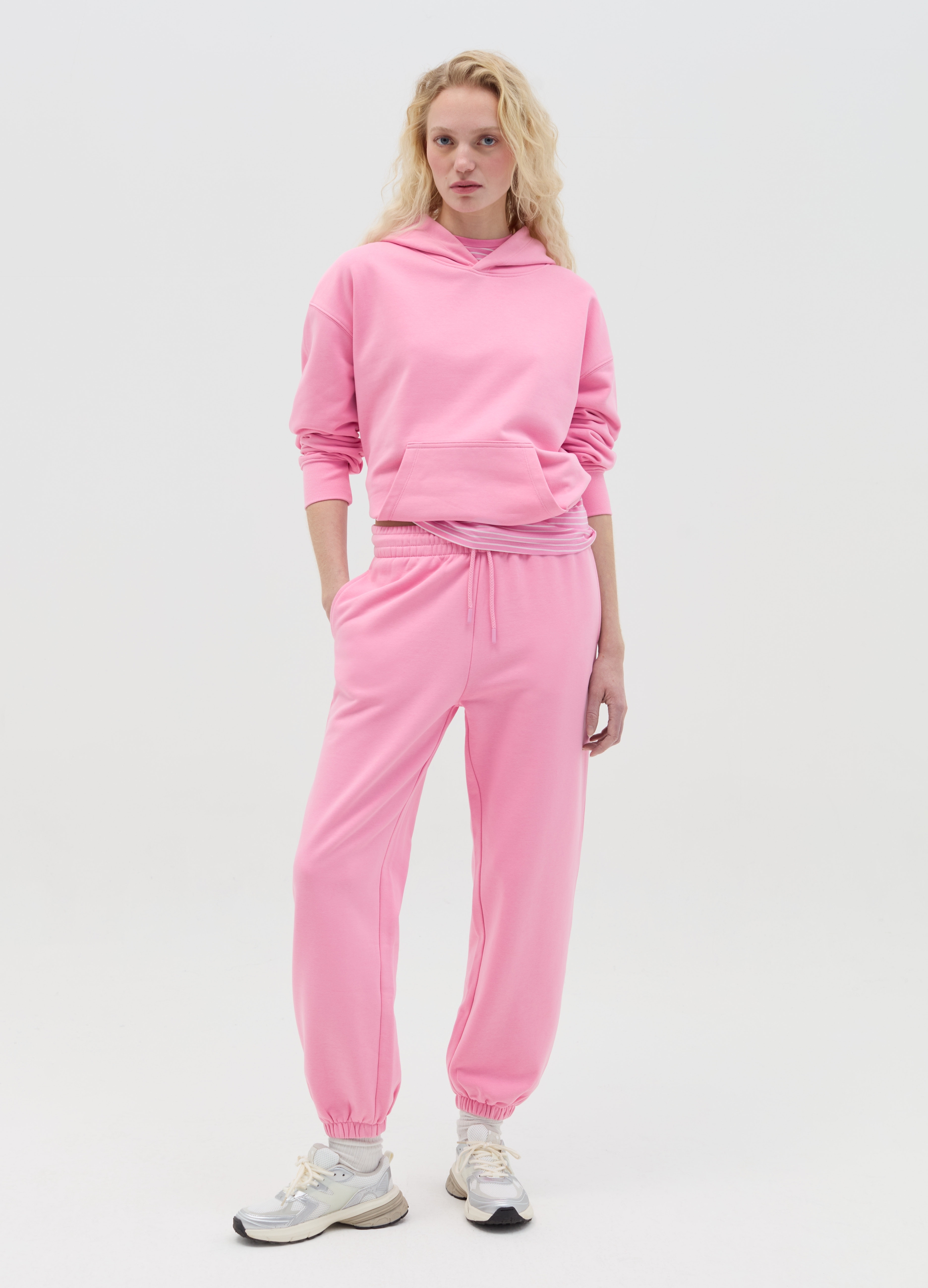 OVS , Felpa In French Terry Con Cappuccio, Donna, Rosa, Taglia: XS