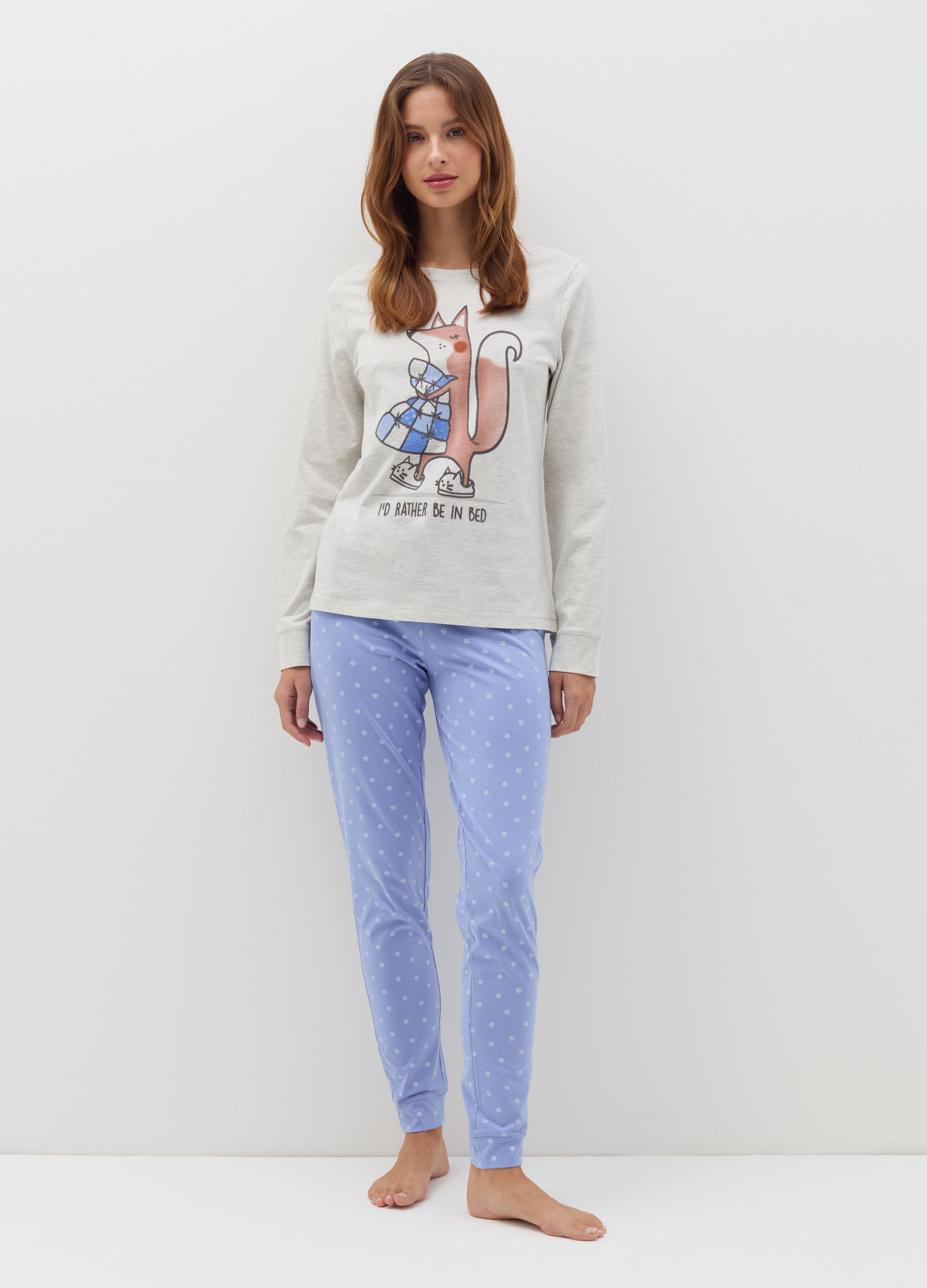 OVS, Pigiama Lungo Con Stampa, Donna, Multicolor, Taglia: M