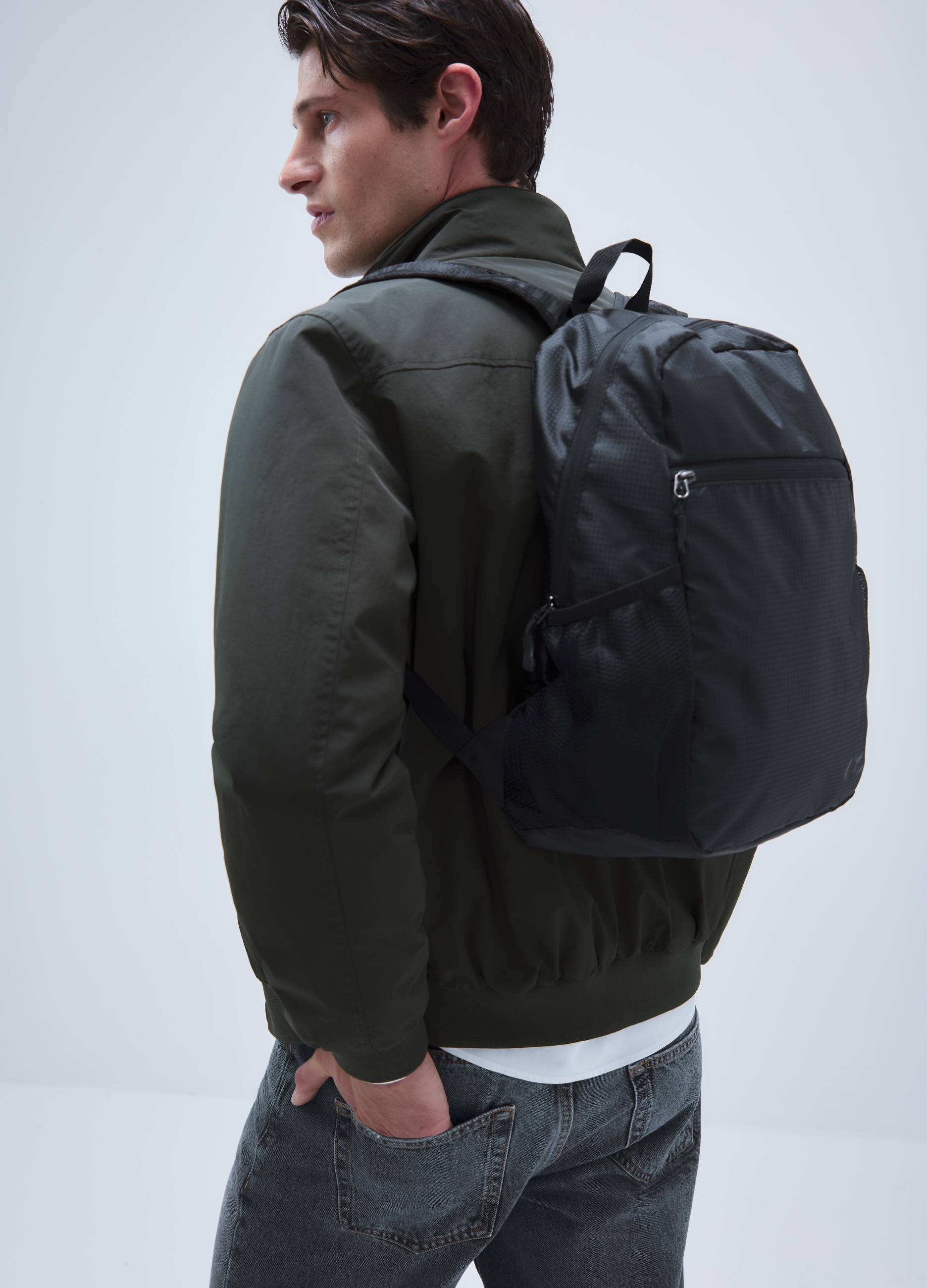 URBAN COMMUTER, Zaino In Nero Con Tasca Frontale, Uomo, Nero, Taglia: ONE SIZE