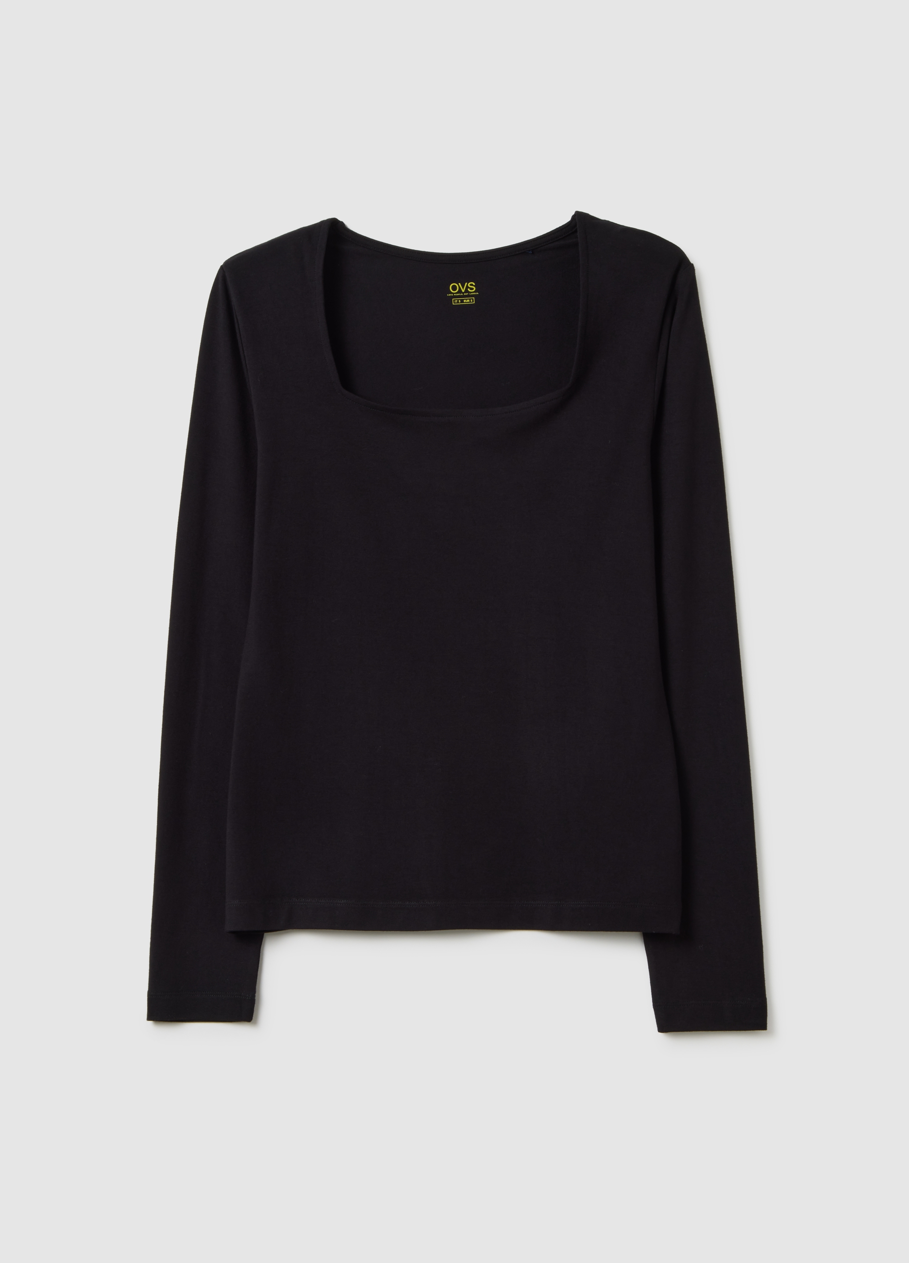 Maglia In Viscosa Elasticizzata Nera Regular Fit, Mujer, Gunmetal, Talla: 40