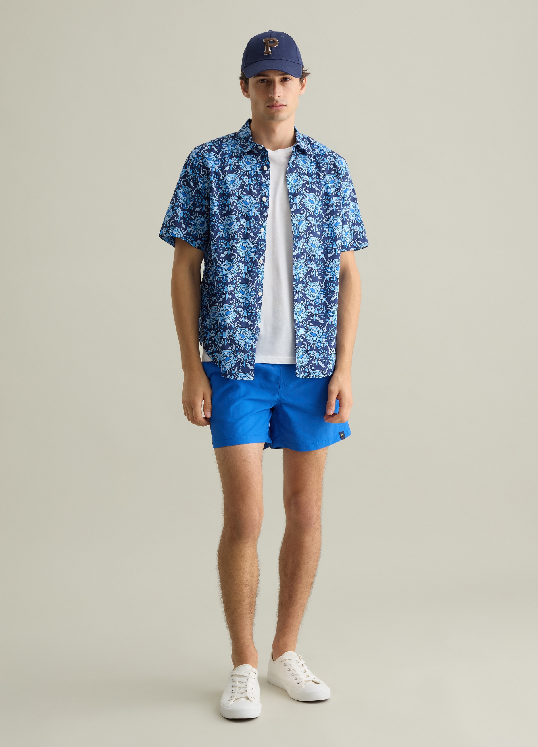 PIOMBO, Boxer Mare Da Uomo In Misto Azzurro Regular Fit Con Vita Elastica, Azzurro, Taglia: M