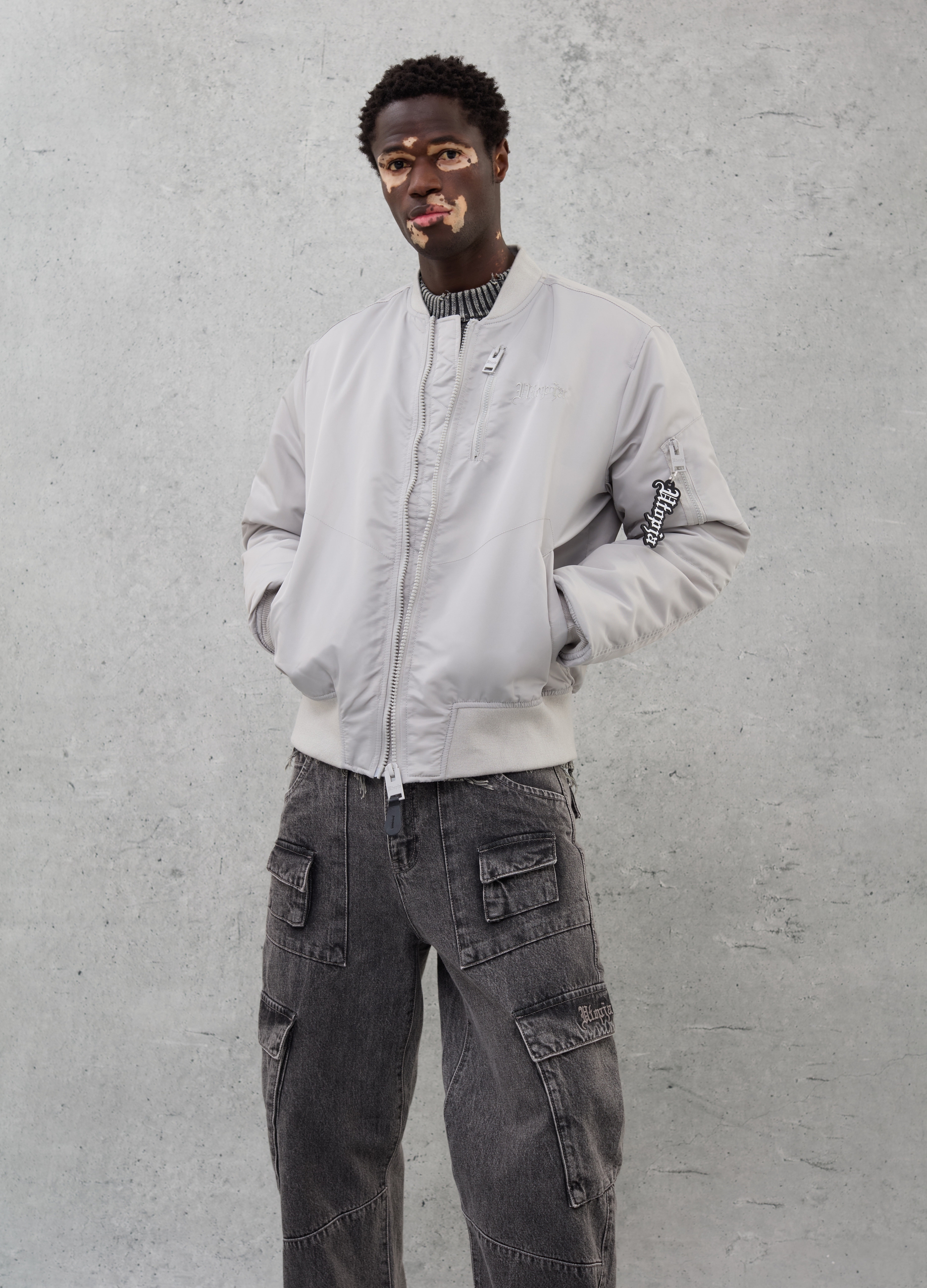 OVS, Perfect Bomber Jacket Light Grey, Hombre, Gris claro, Talla: S