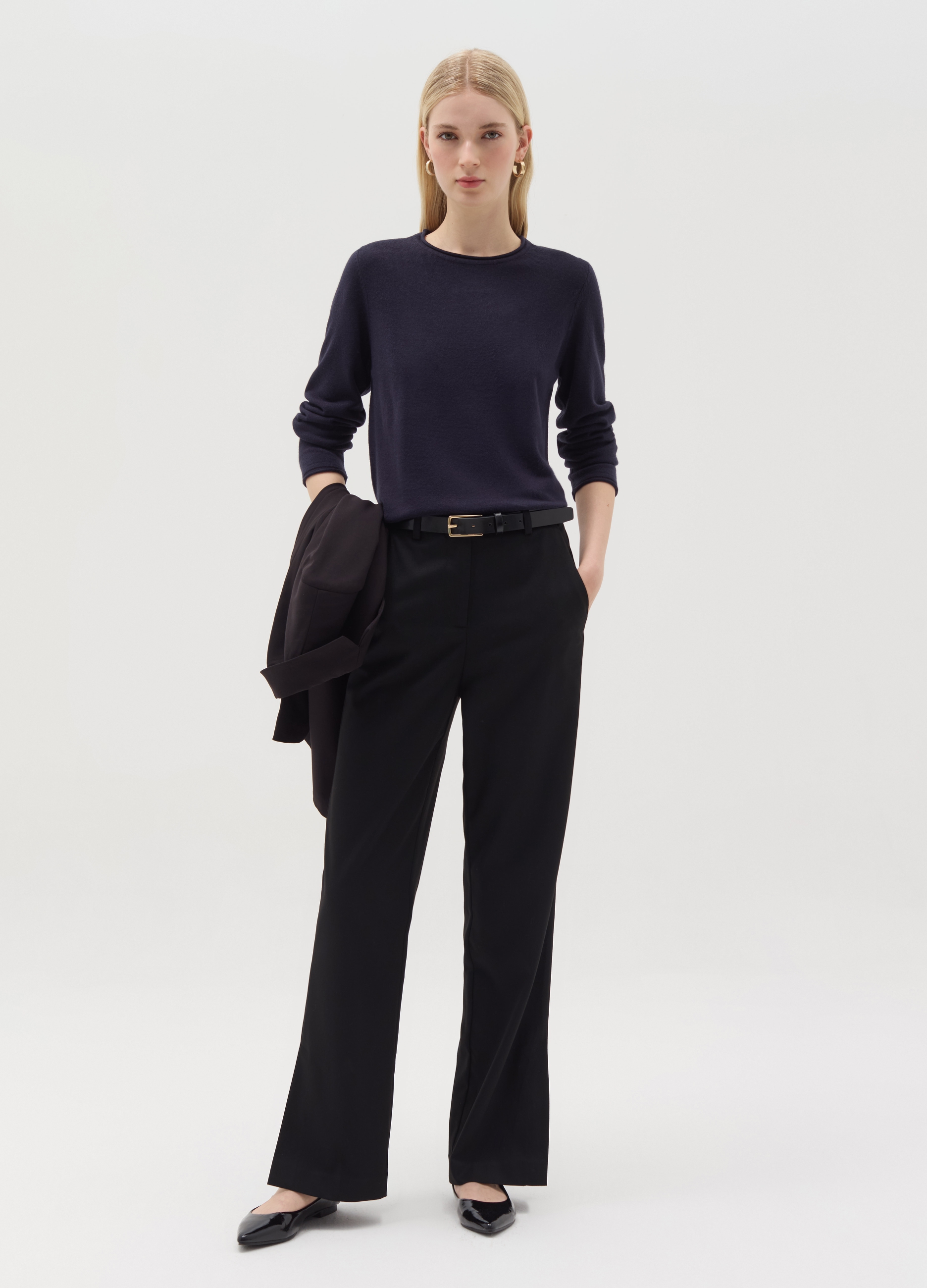 OVS, Maglia Con Profili Arrotolati, Donna, Nero, Taglia: S