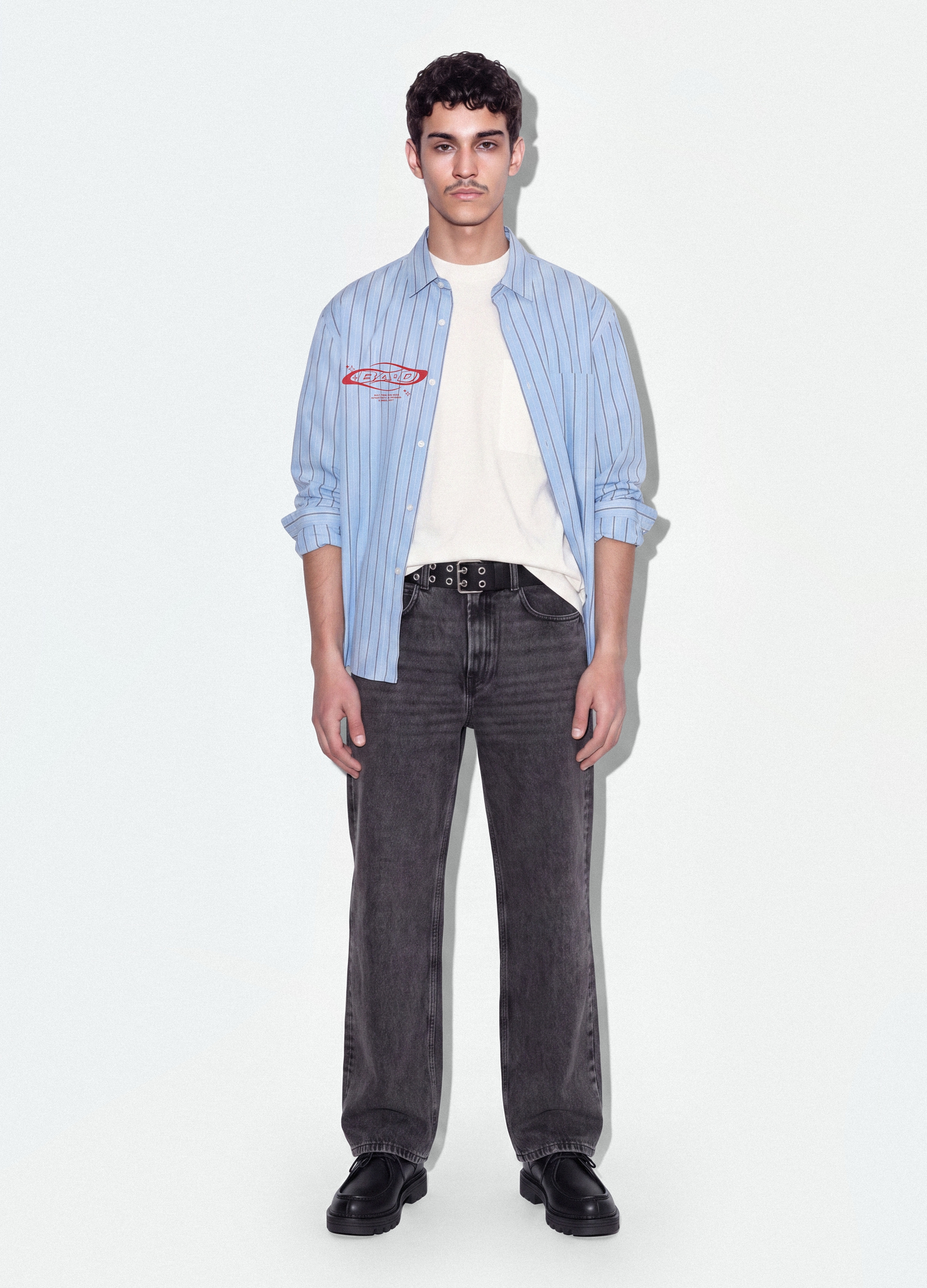 B.ANGEL, Jeans Denim Grigi Flare Fit In Puro Cotone, Uomo, Grigio, Taglia: 48