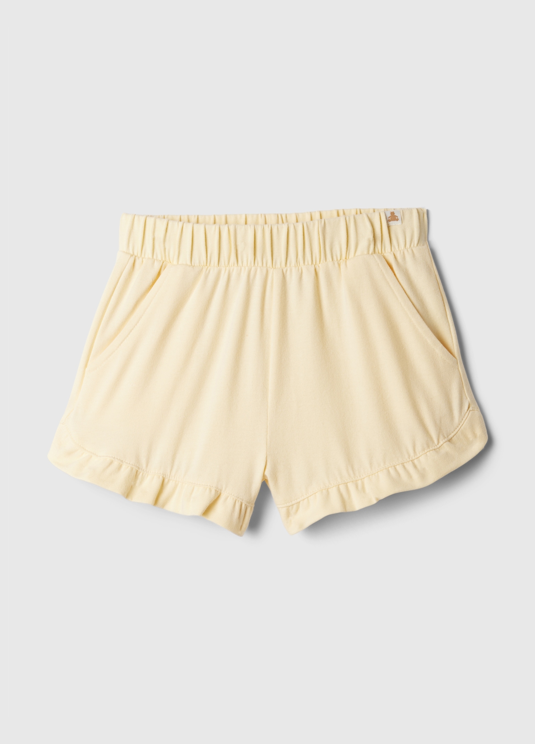 OVS, Shorts In Cotone Stretch, Unisex, Giallo, Taglia: 0-3M/46-58