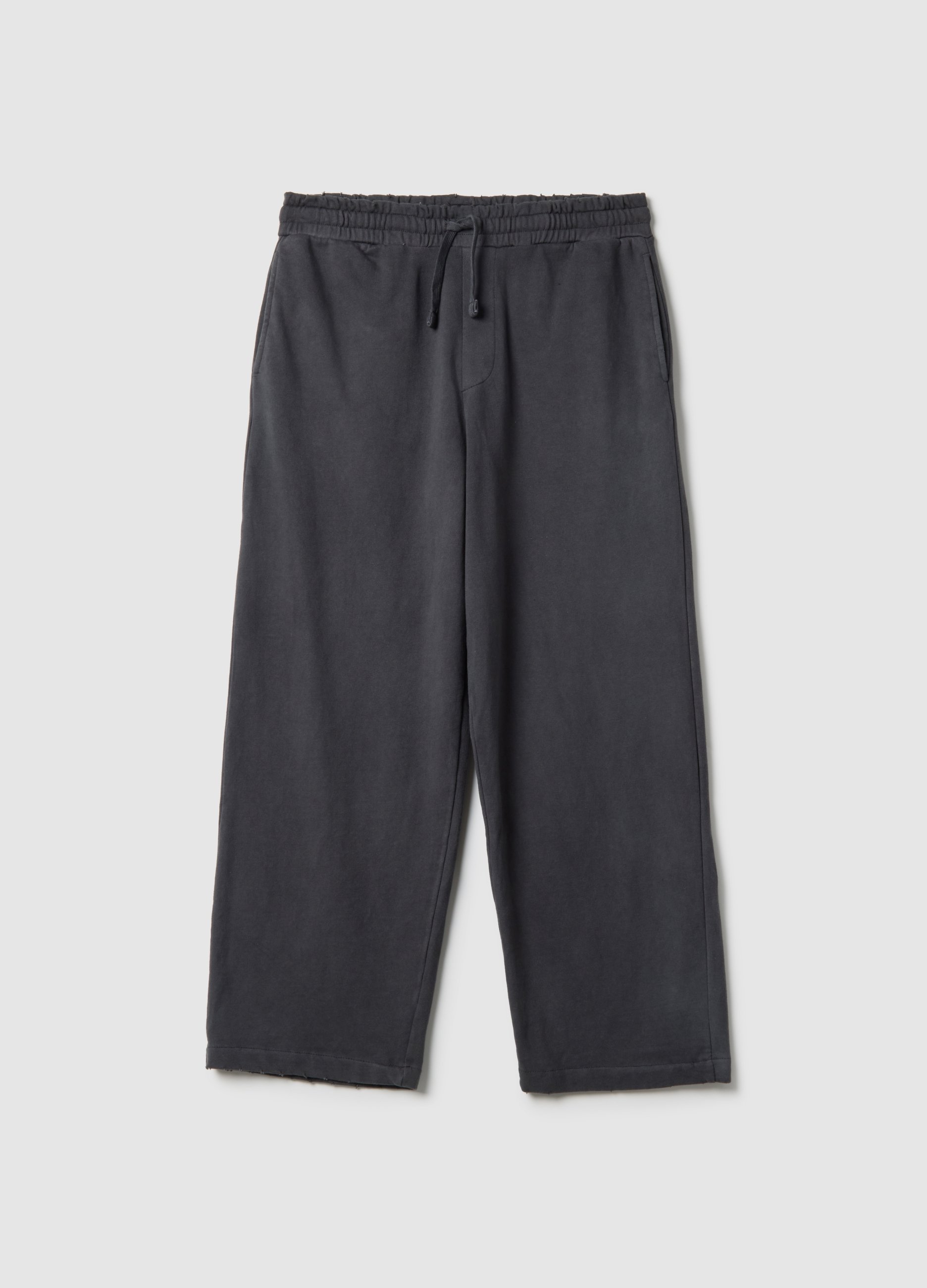 B.ANGEL, Pantaloni In Misto Cotone Nero Regular Fit, Uomo, Nero, Taglia: XS