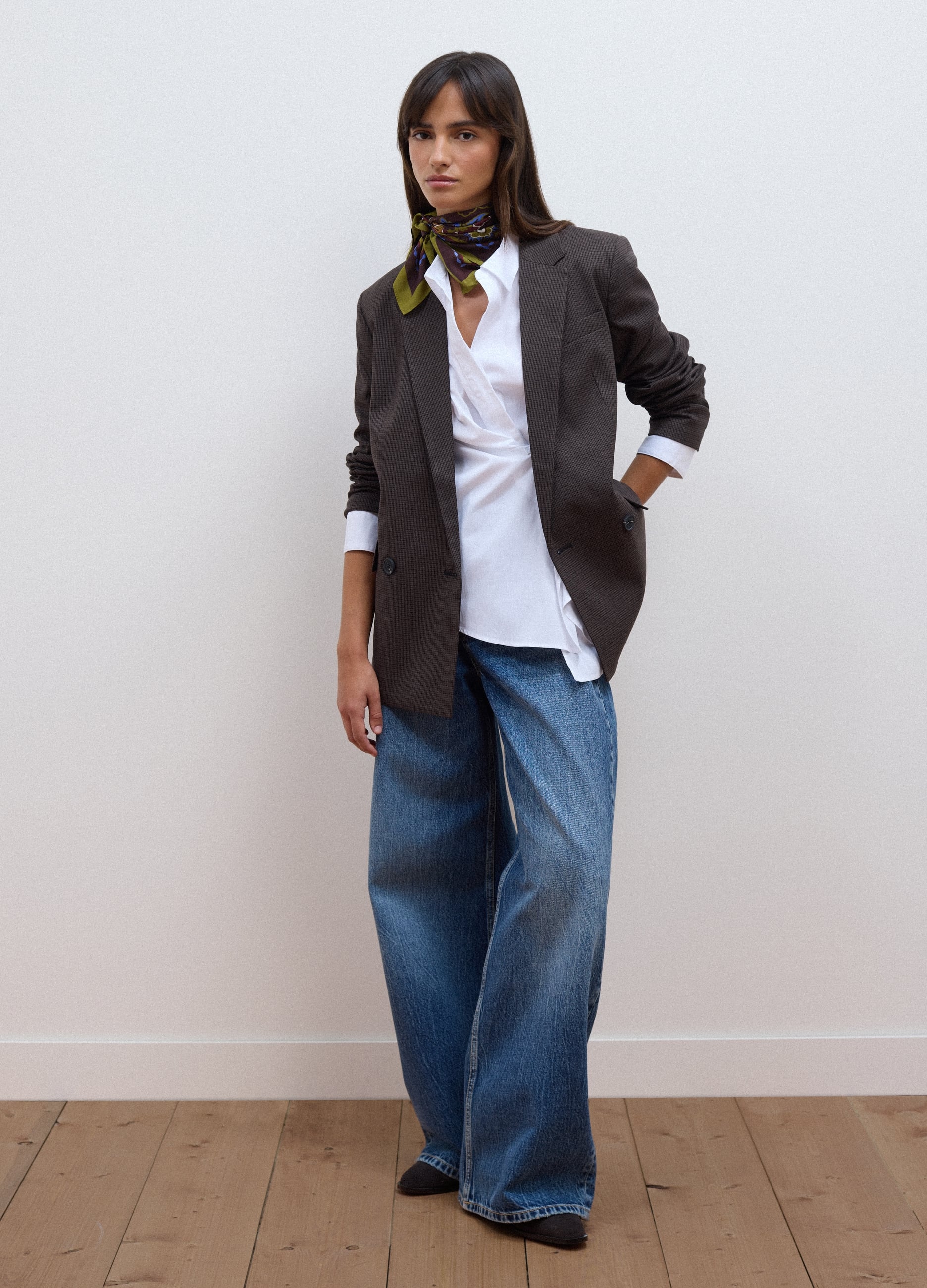 LES COPAINS, Jeans Denim Blu Wide Leg In Puro Cotone, Donna, Blu, Taglia: 42