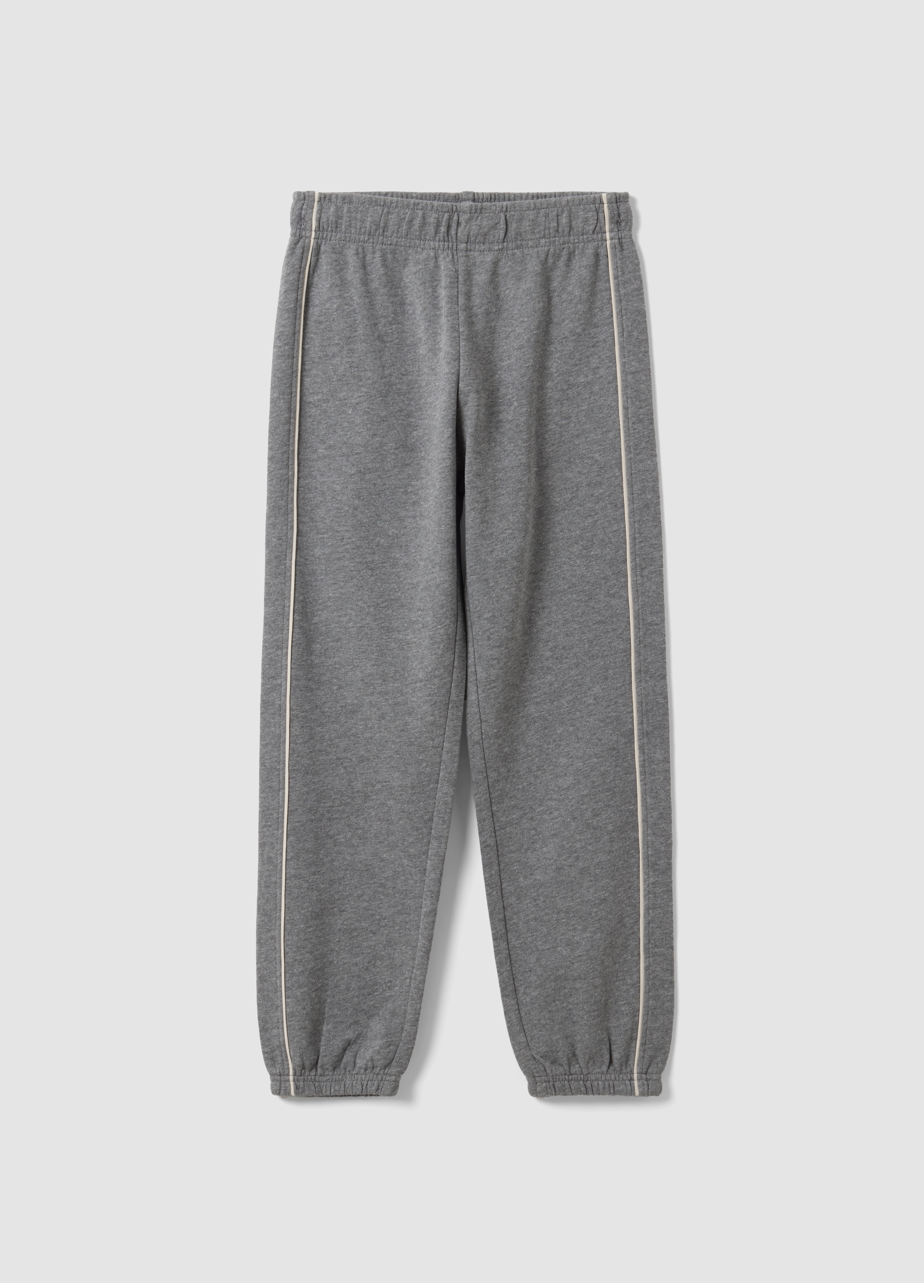 OVS KIDS, Pantaloni Jogger Grigi In Puro Cotone Organico Comfort Fit Per Bambino, Grigio, Taglia: 3-4