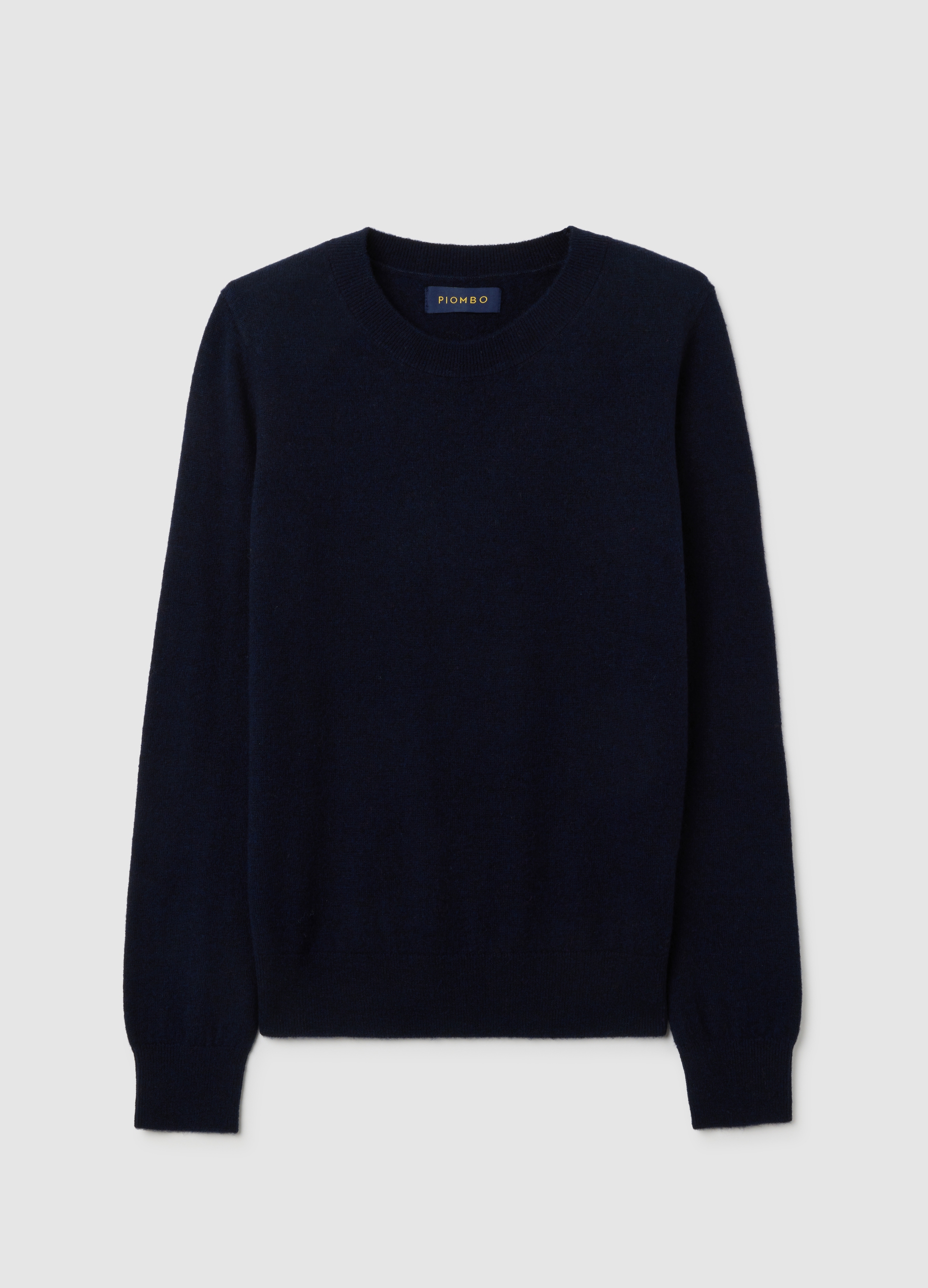 Maglione In Pura Lana Blu Regular Fit, Mujer, Azul marino, Talla: 40