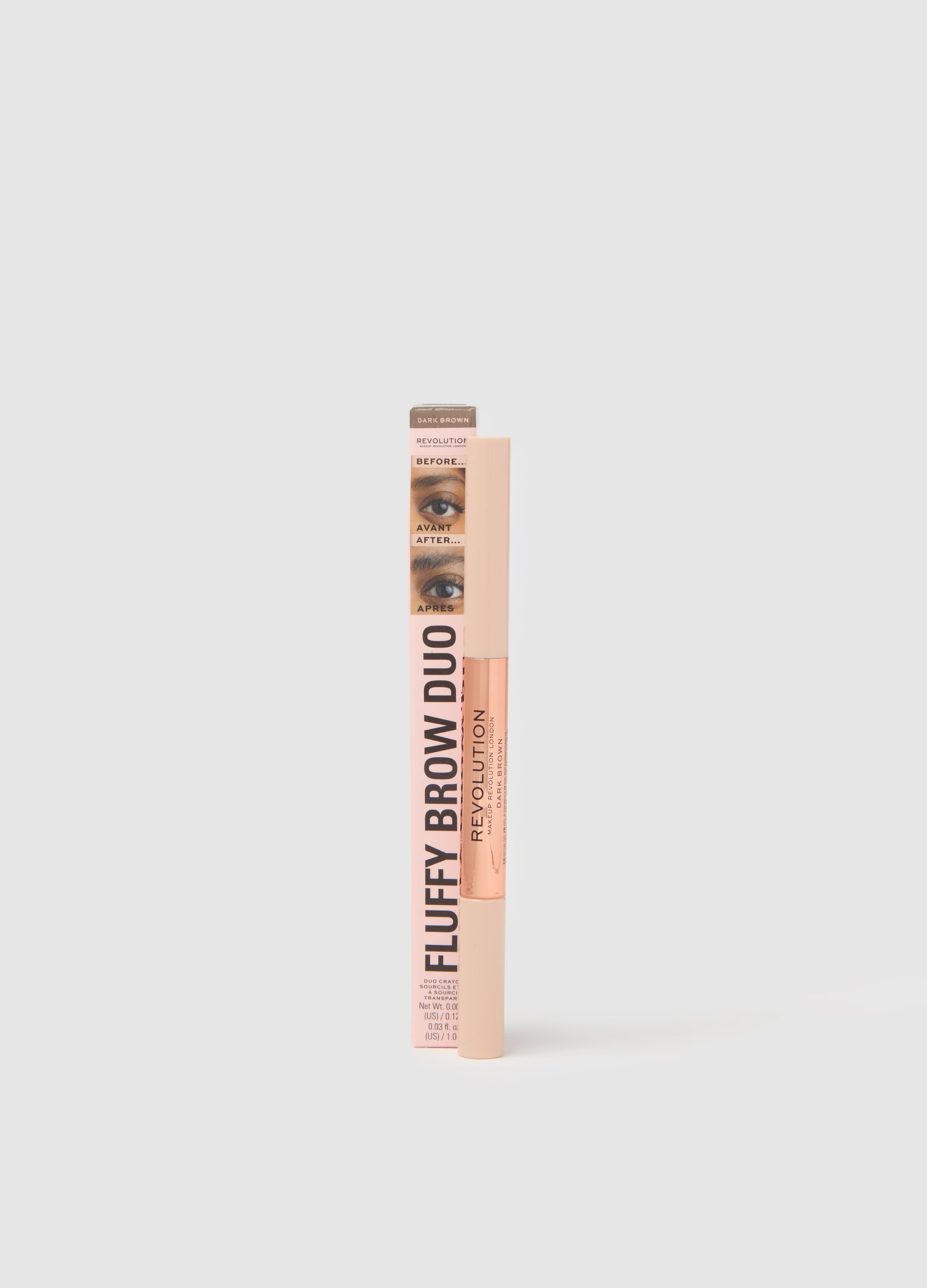 REVOLUTION, Fluffy Brow Filter Duo Dark Brown Matita Sopracciglia, Donna, Marrone, Taglia: FASUL