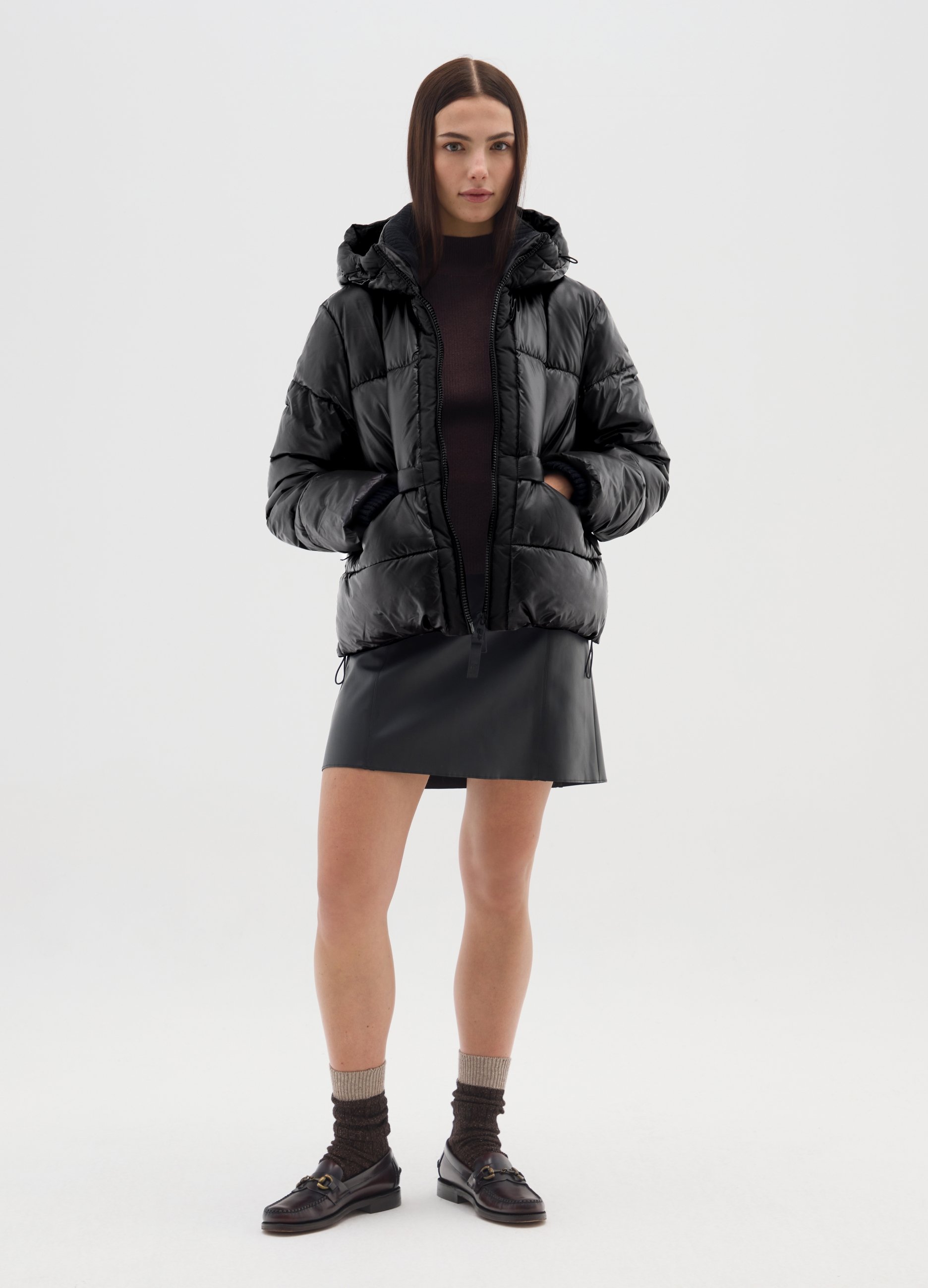 OVS, Piumino The Iconic Puffer Verde Con Cappuccio, Donna, Verde, Taglia: L