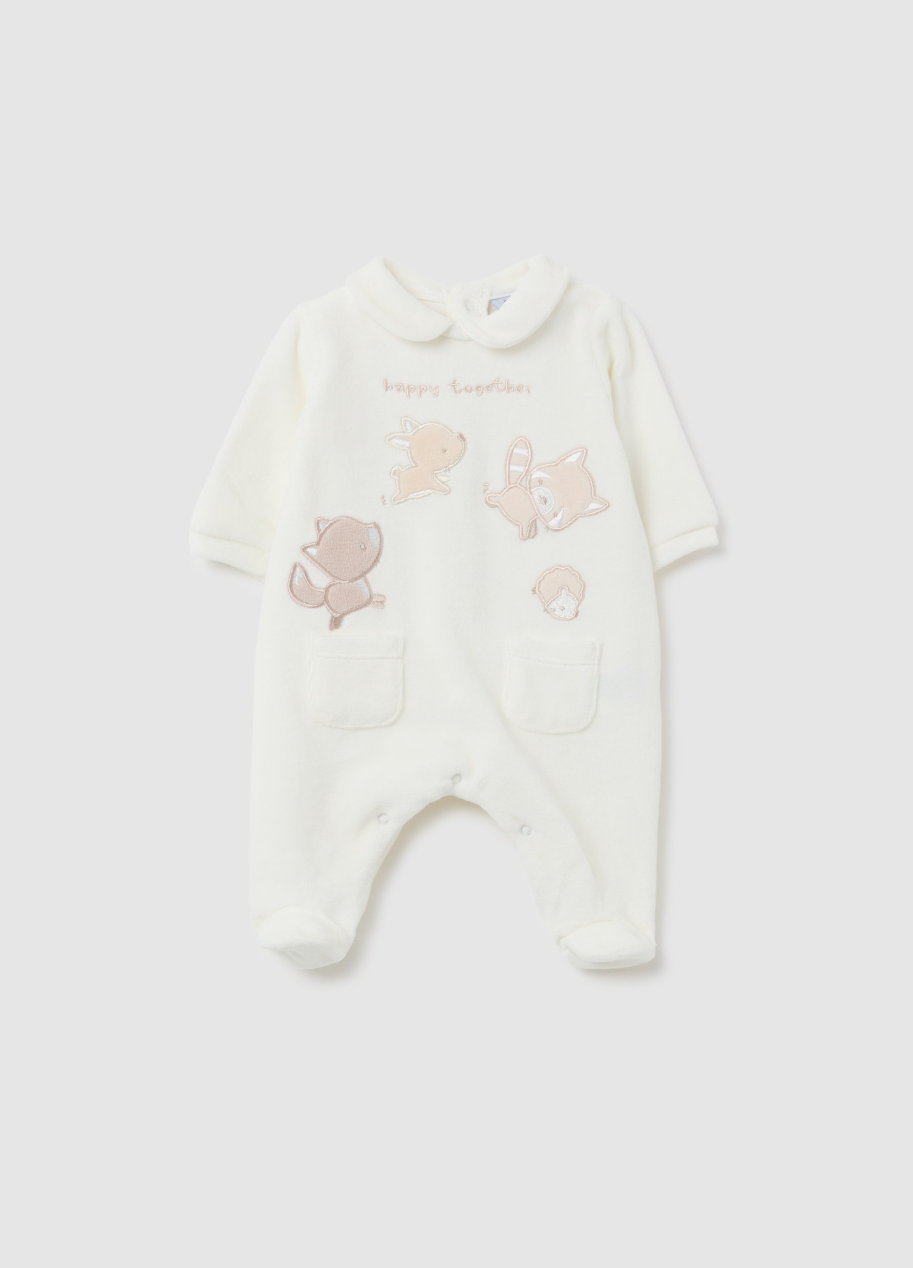 OVS, Tutina Da Neonato In Misto Cotone Bianca, Unisex, Eisweiß, Größe: 0-1