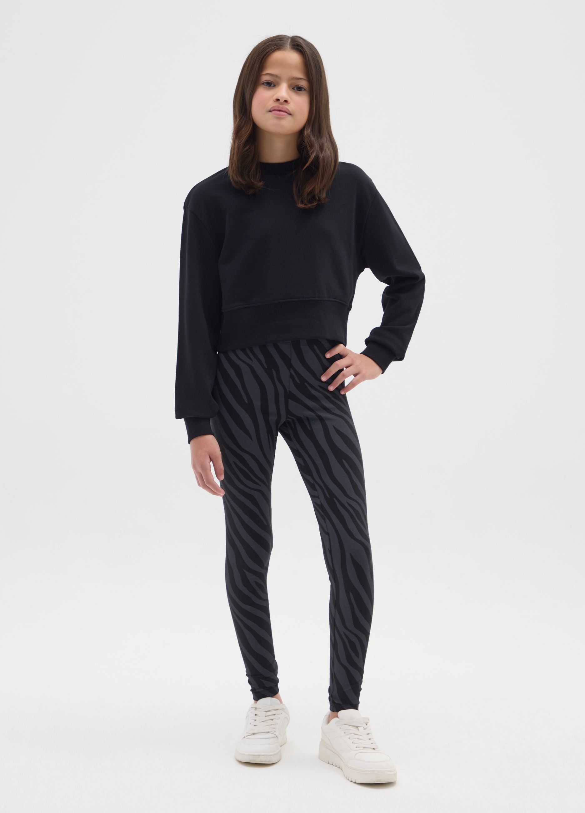 OVS KIDS, Leggings Ajustados Multicolor De Algodón Elástico Para Niñas, Niña, Gris oscuro, Talla: 11-12