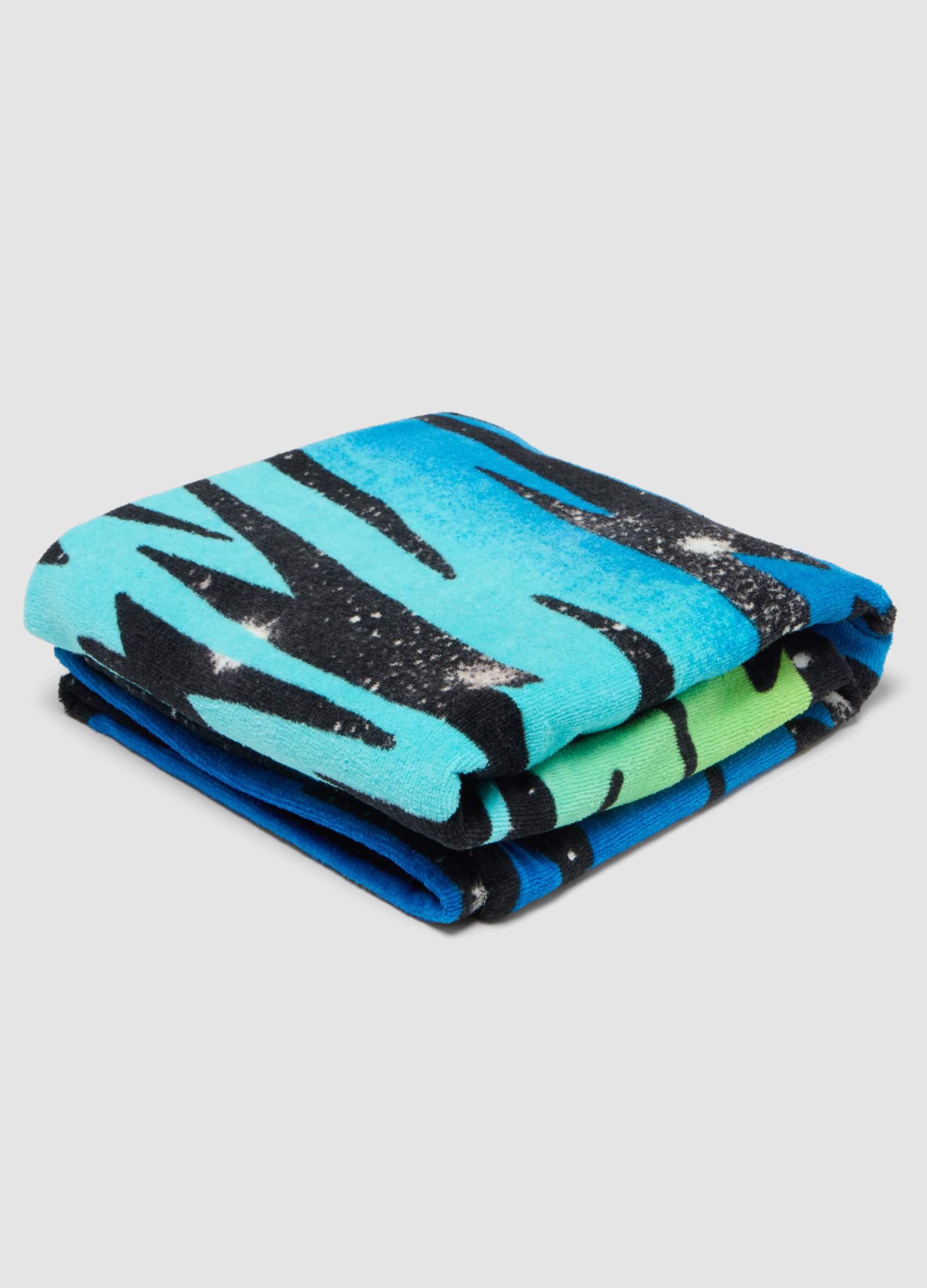 MAUI, Telo Mare Multicolor In Puro Cotone, Hombre, Azul Claro, Talla: FASUL