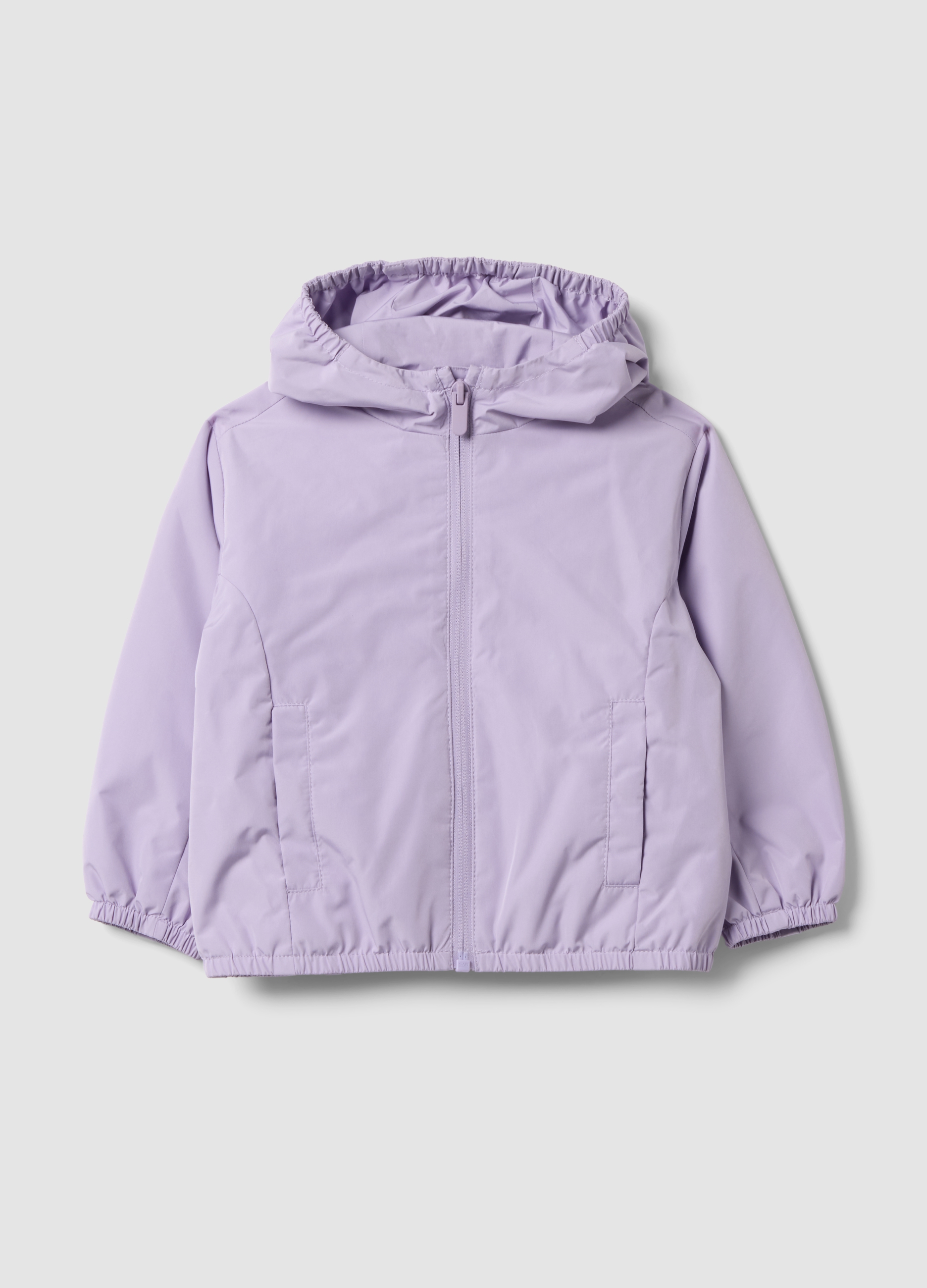 FAGOTTINO, Giacca Antipioggia Viola Con Cappuccio E Zip Per Bimba, Bambina, Viola, Taglia: 12-18