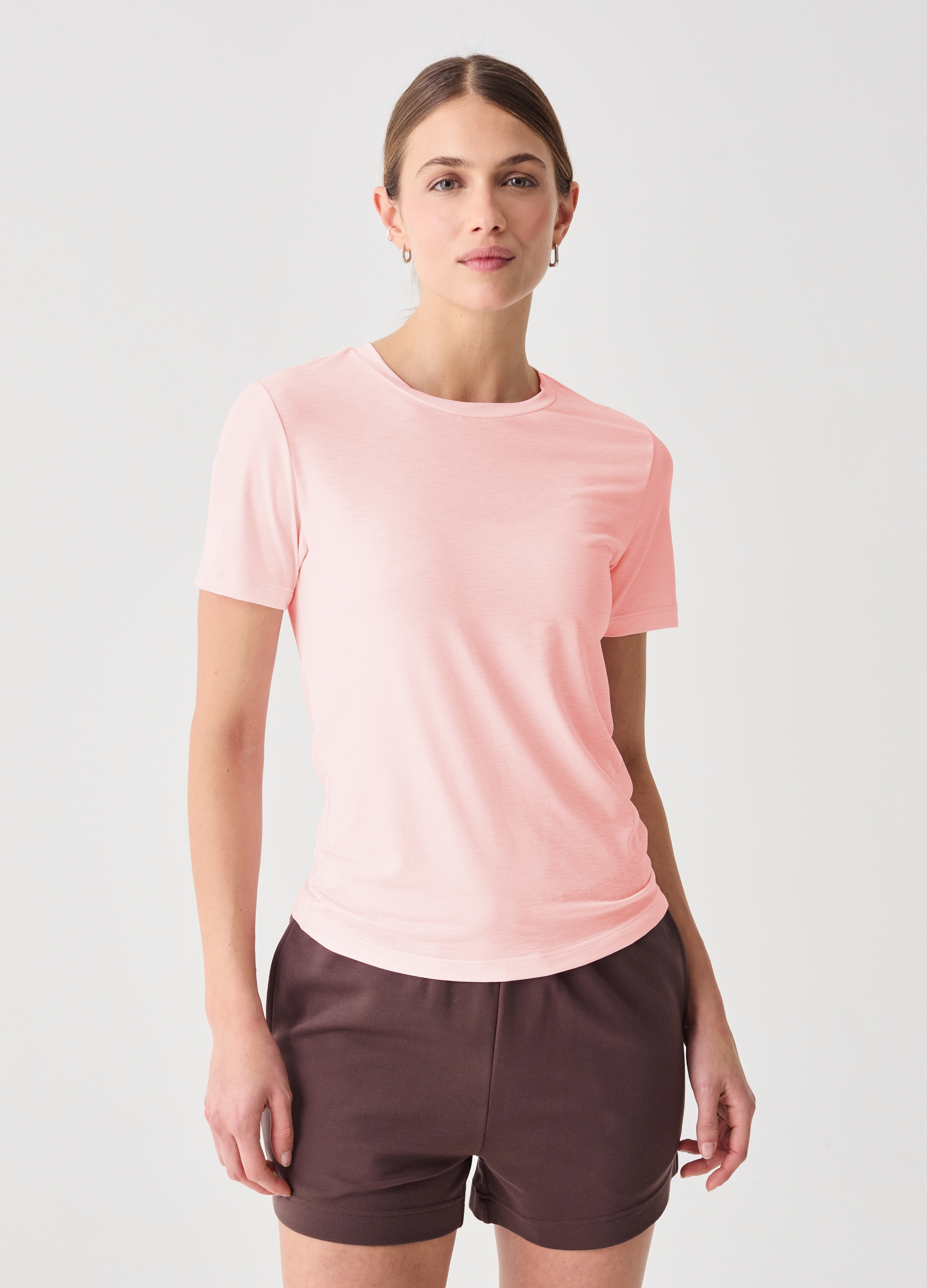 OVS, T-shirt In Tessuto Tecnico Altavia Studio, Donna, Rosa, Taglia: XS