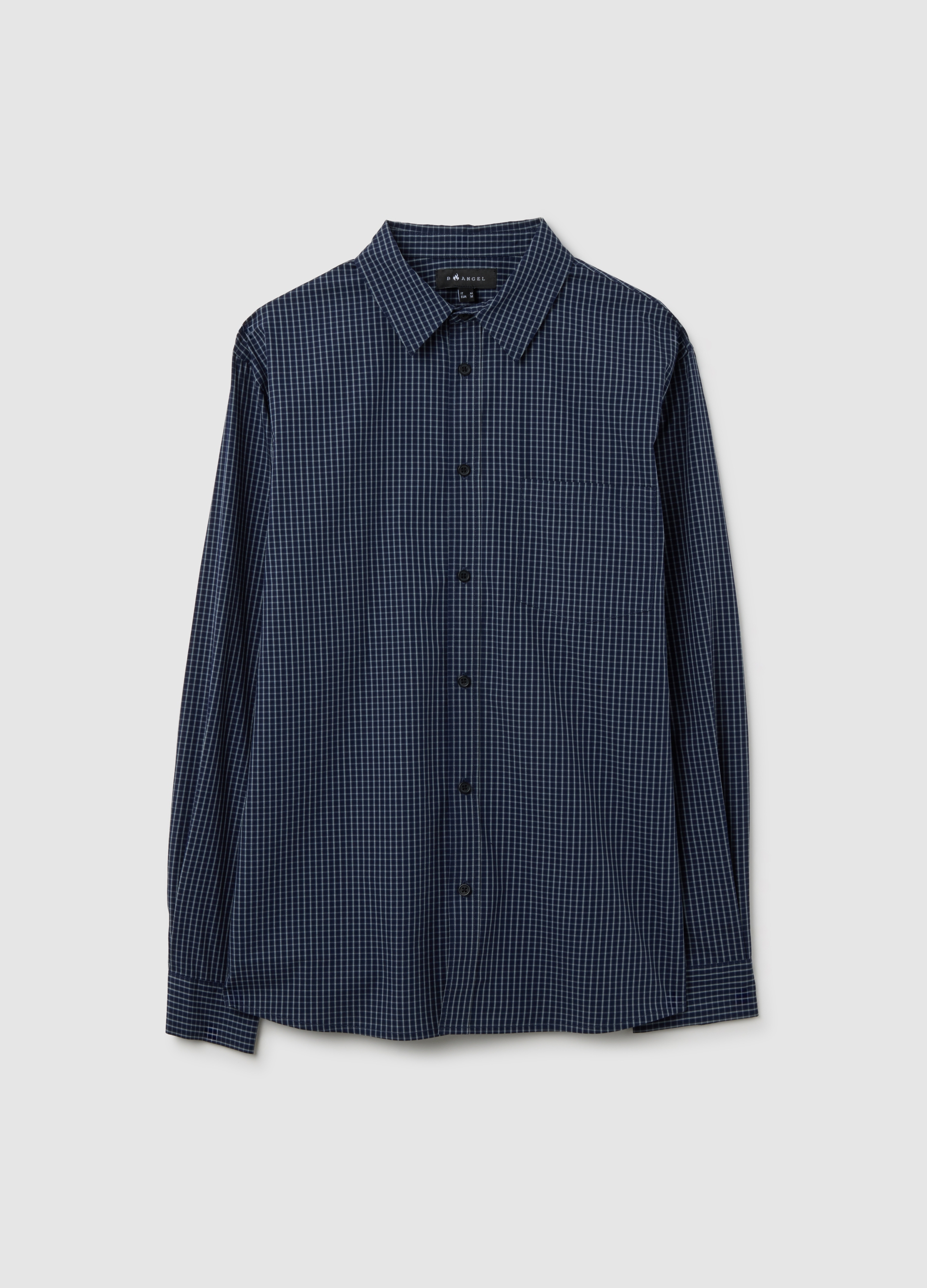 Camicia In Puro Cotone Blu Regular Fit, Hombre, Blu Bluette, Talla: S