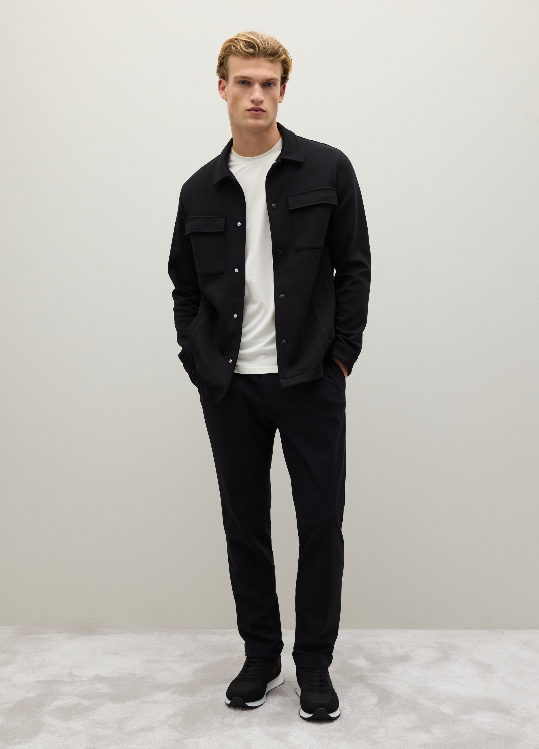 Piombo Tech, Pantaloni Neri Slim, Uomo, Nero, Taglia: 46