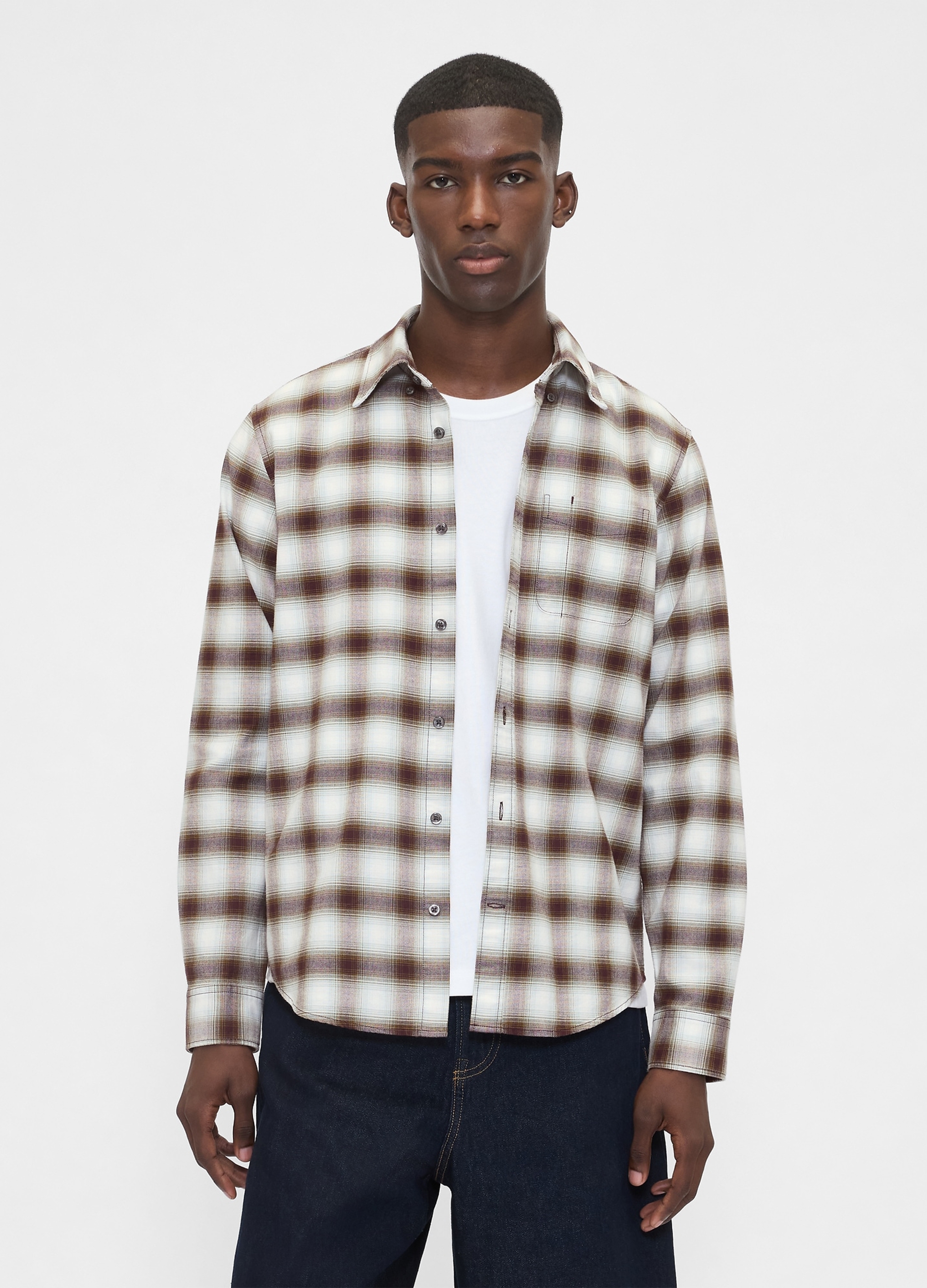 GAP, Camicia A Quadri Elasticizzata, Uomo, Multicolor, Taglia: S