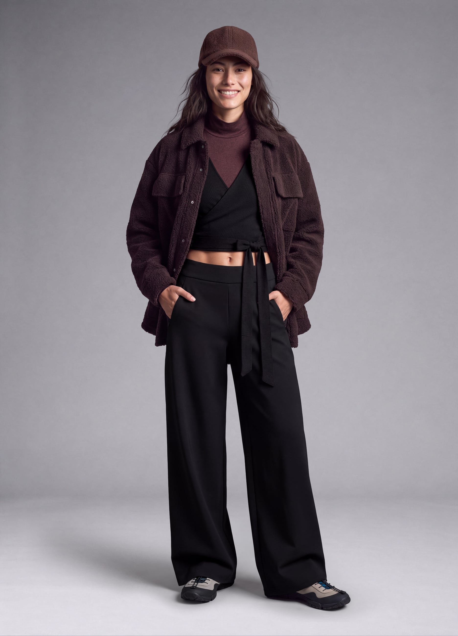 Altavia Studio, Pantaloni Neri Wide Leg In Tessuto Elasticizzato Altavia Studio, Donna, Nero, Taglia: XL