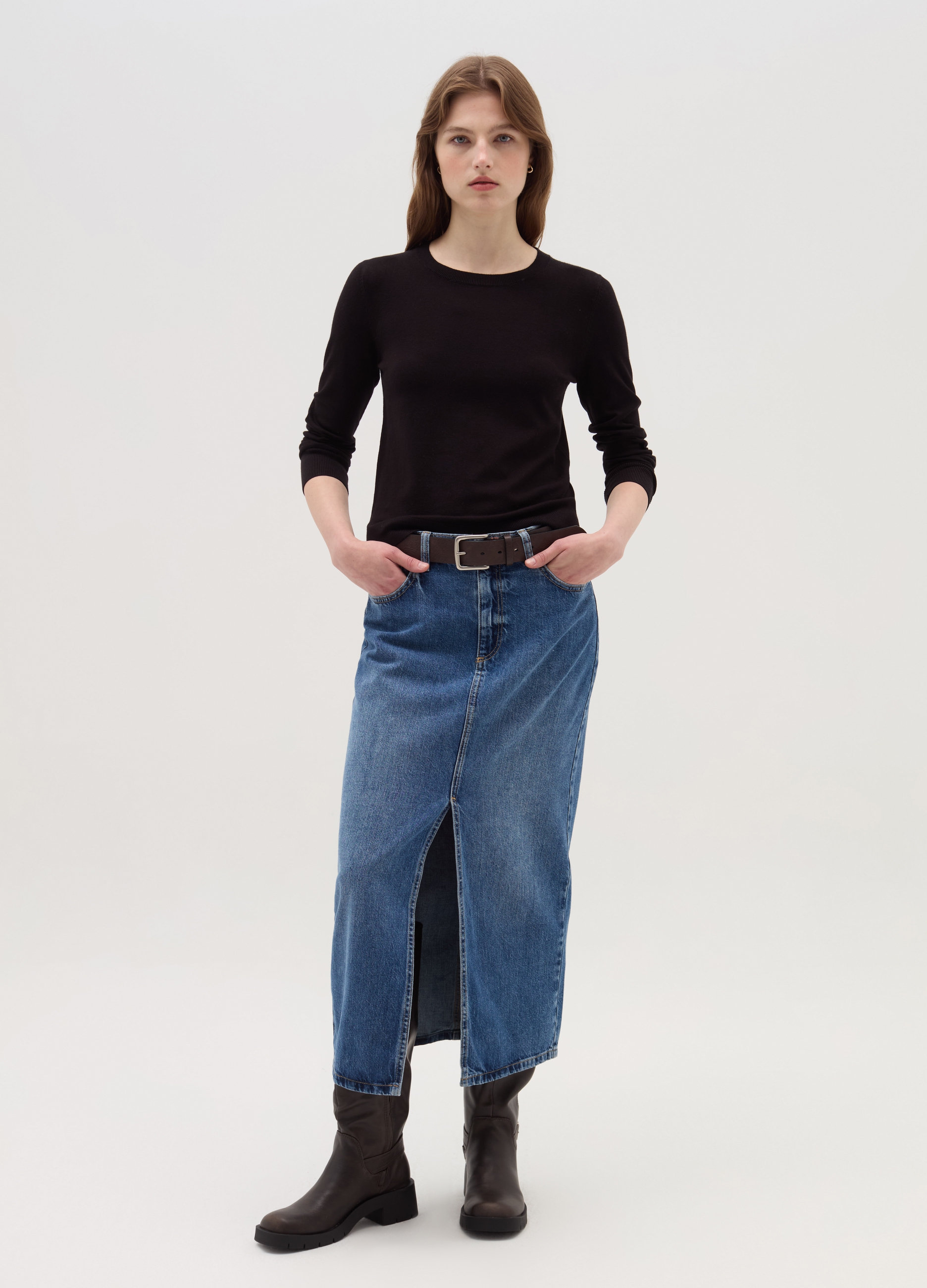 Camiseta De Manga Larga, Mujer, Negro, Talla: 38