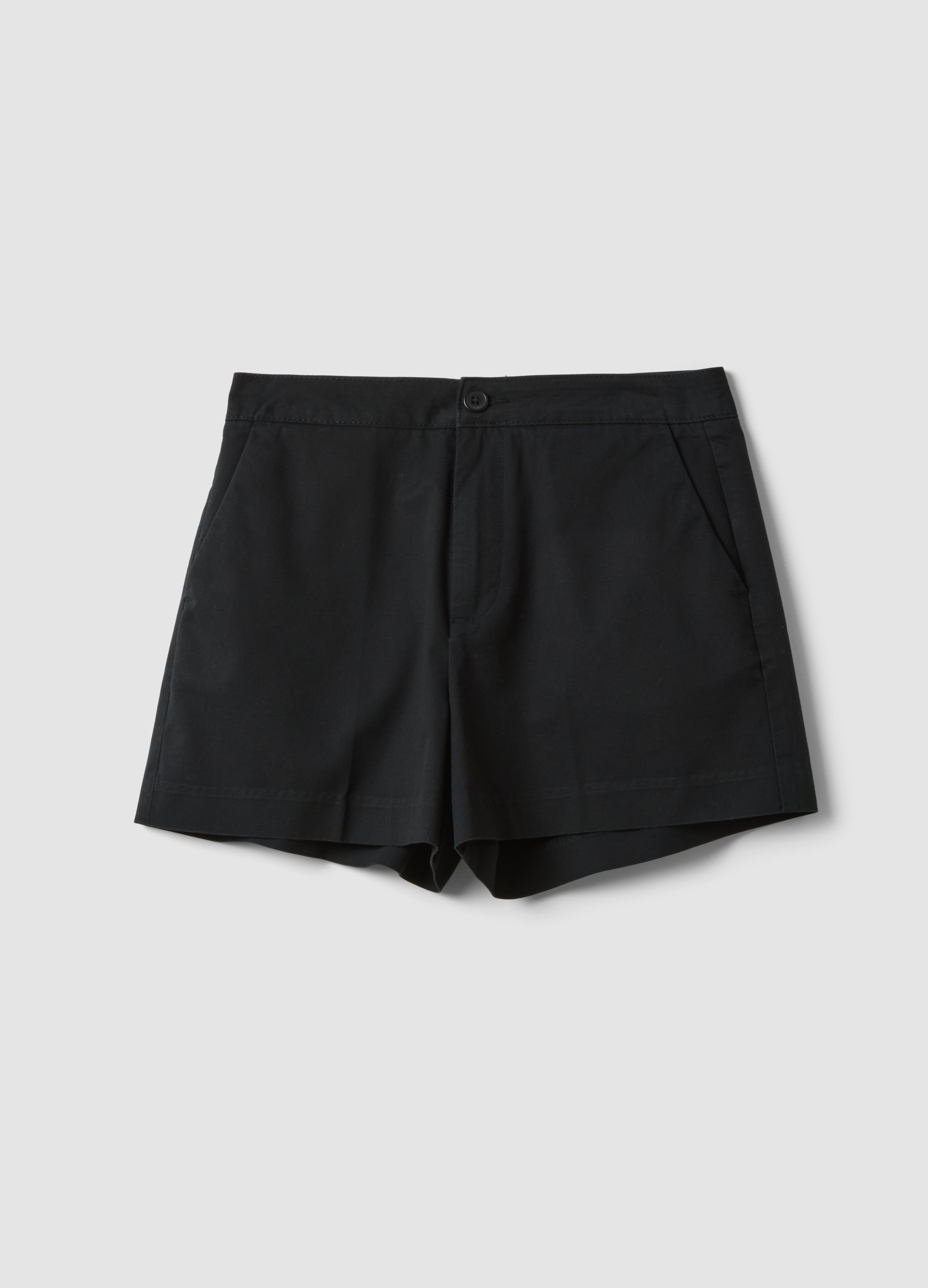 Short Negro De Puro Algodón, Mujer, Negro, Talla: 36